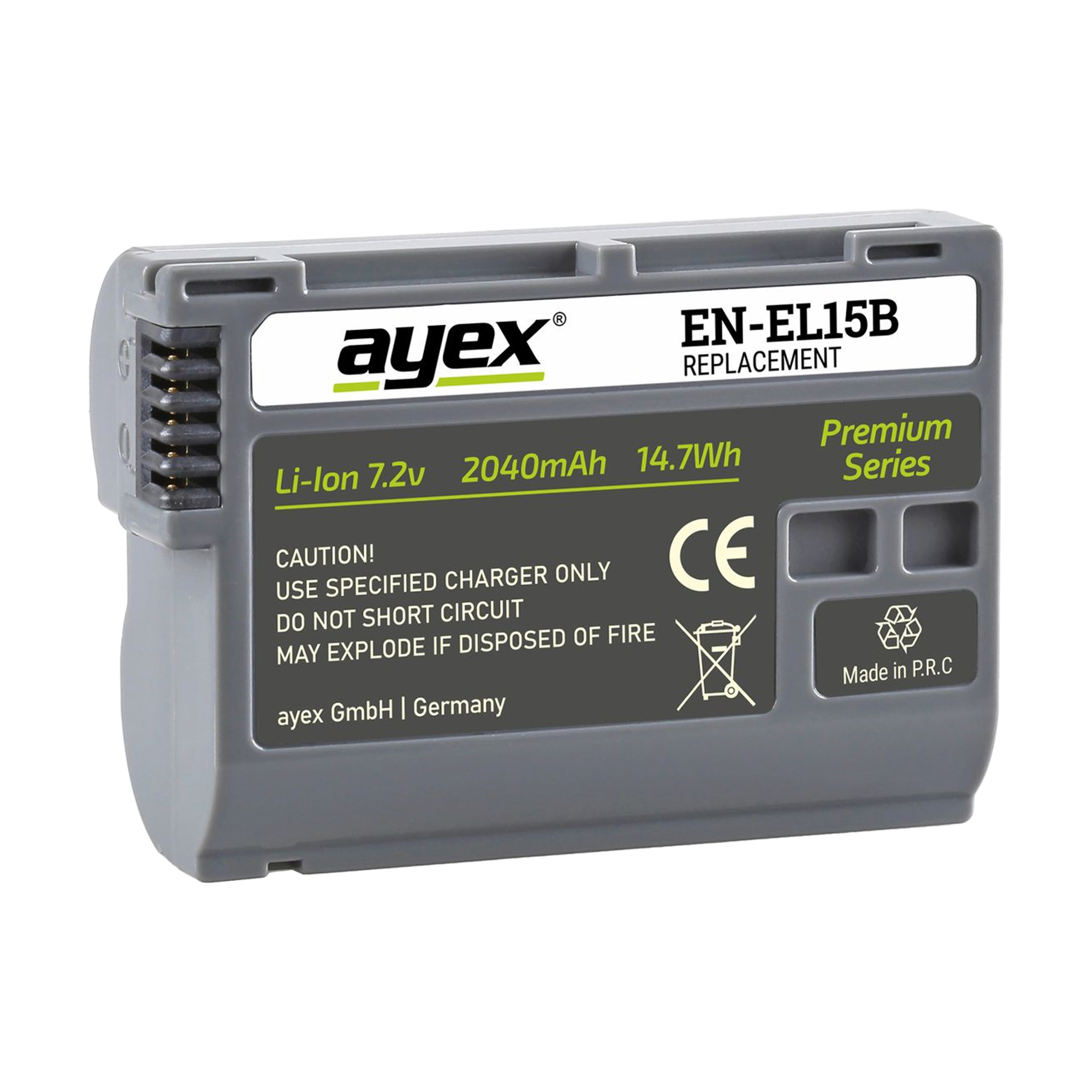 ayex Batteriegriff Set für Nikon Z6II Z7II ersetzt MB-N11 + 2x EN-EL15B Akku