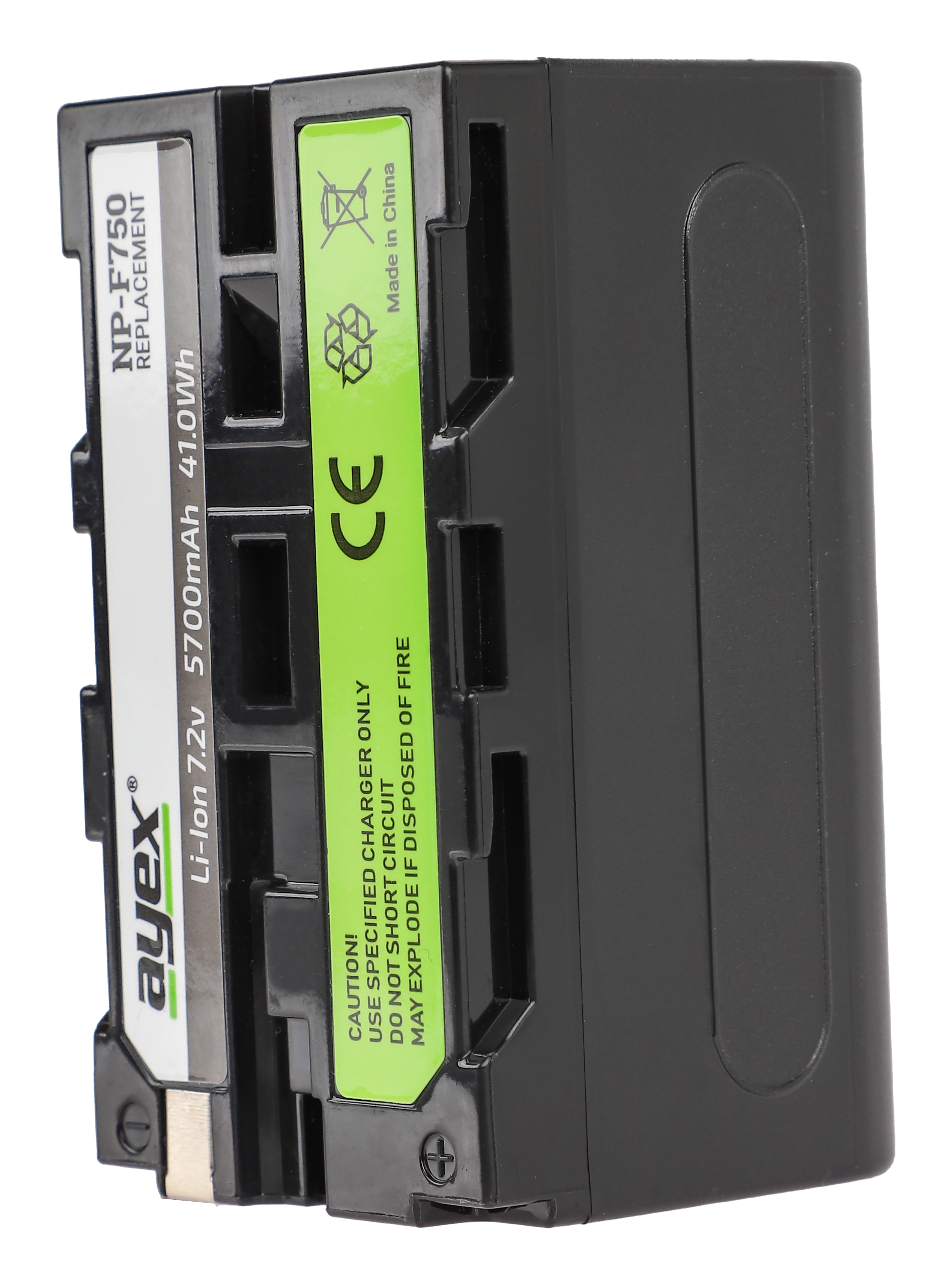 ayex NP-F750 Akku für zB Sony Camcorder & div. Dauerlichter leistungsstark und zuverlässig mit Infochip