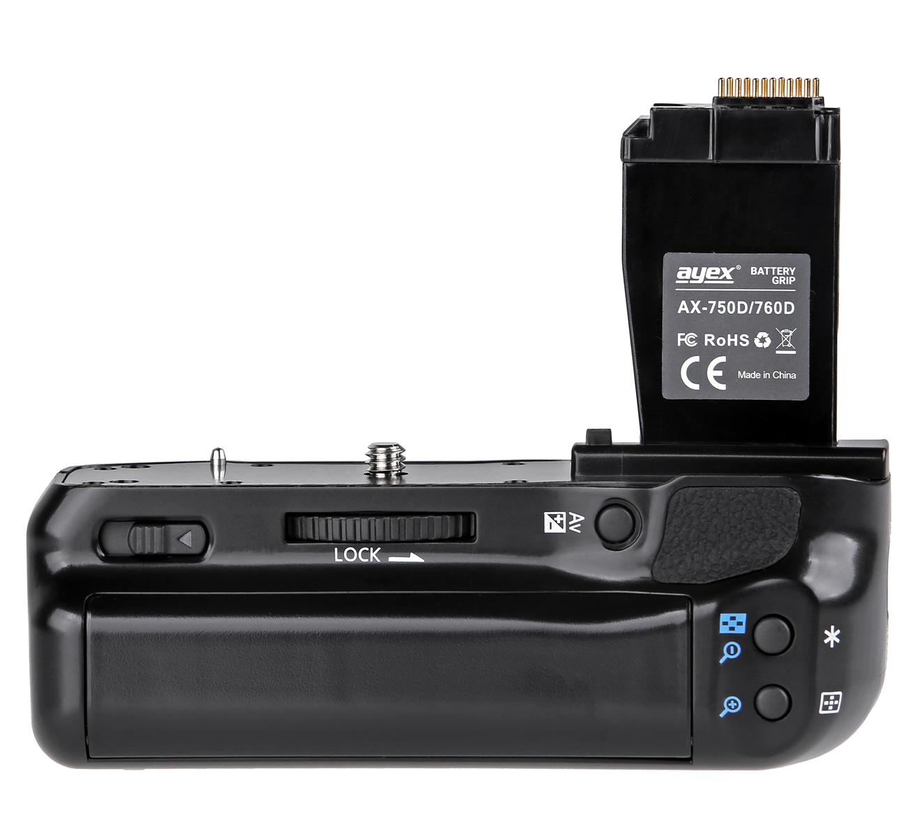 ayex battery grip for Canon EOS 760D, 750D, IX8, T6S, T6I (similar to BG-E18)
