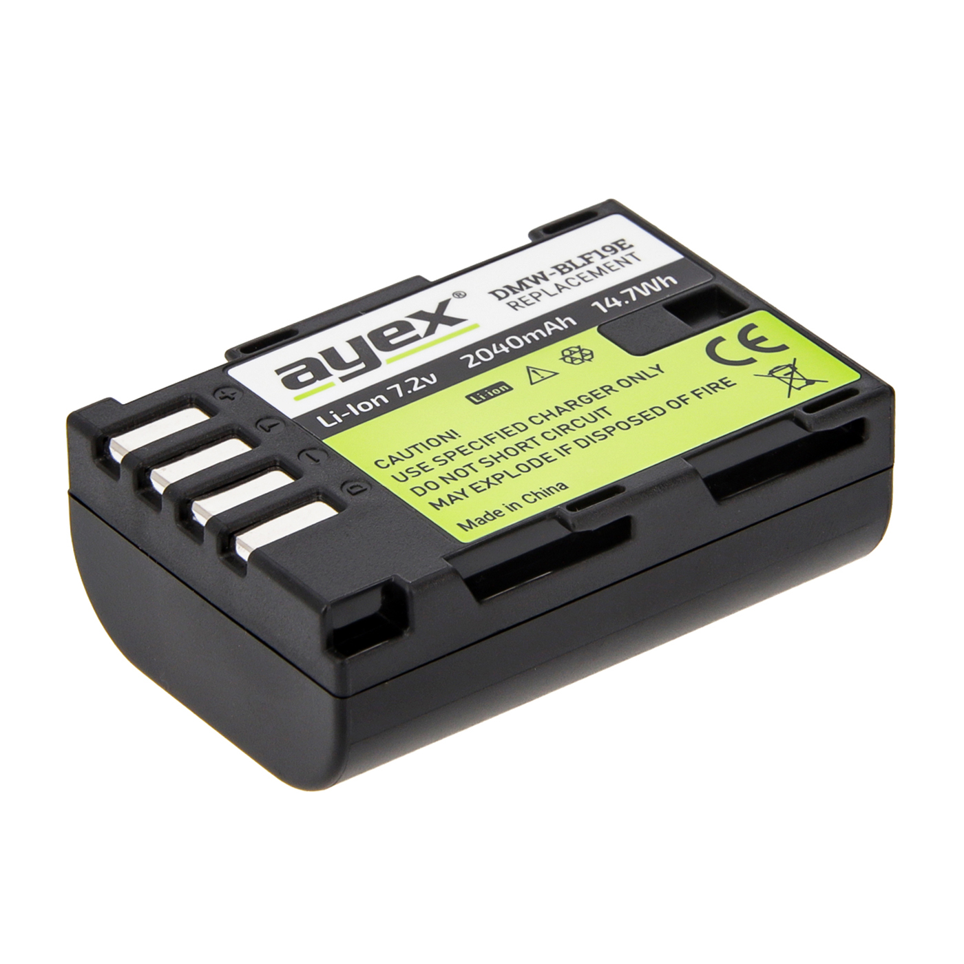 ayex Batteriegriff Set für Panasonic Lumix GH5 + 2x BLF19E Akku + USB Dual Ladegerät