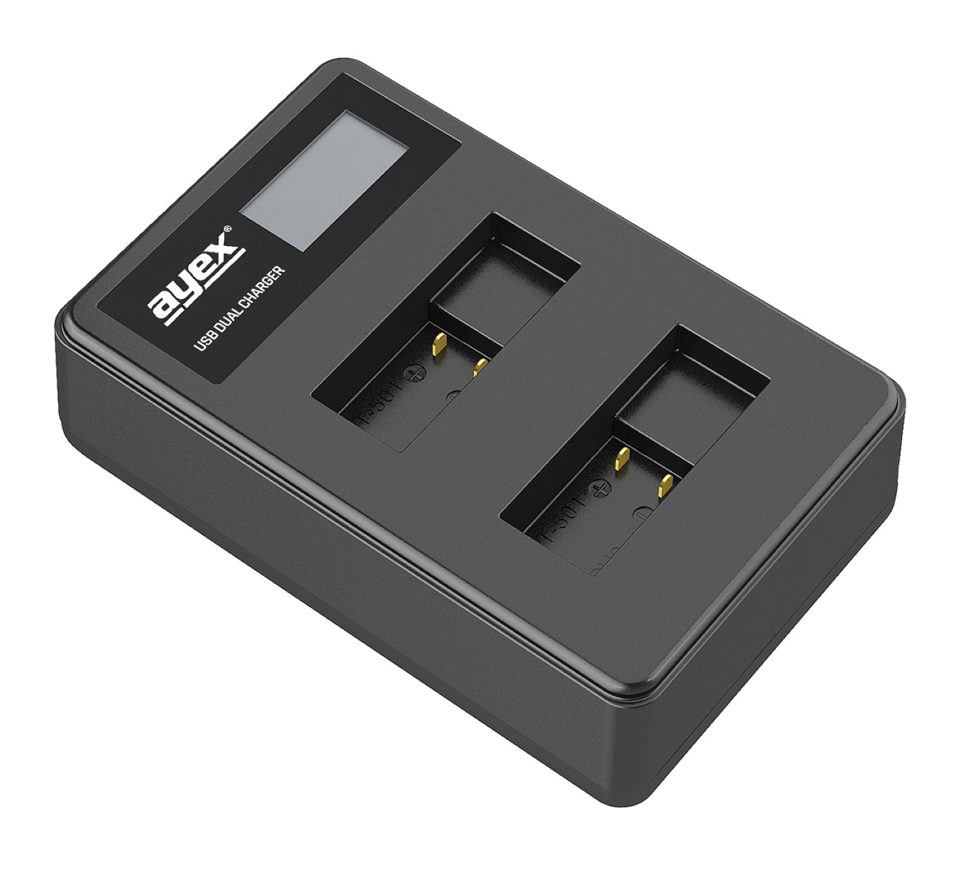 ayex USB Dual Ladegerät für GoPro AHDBT-501 Akkus für GoPro Hero 8 7 6 5 Black Silver