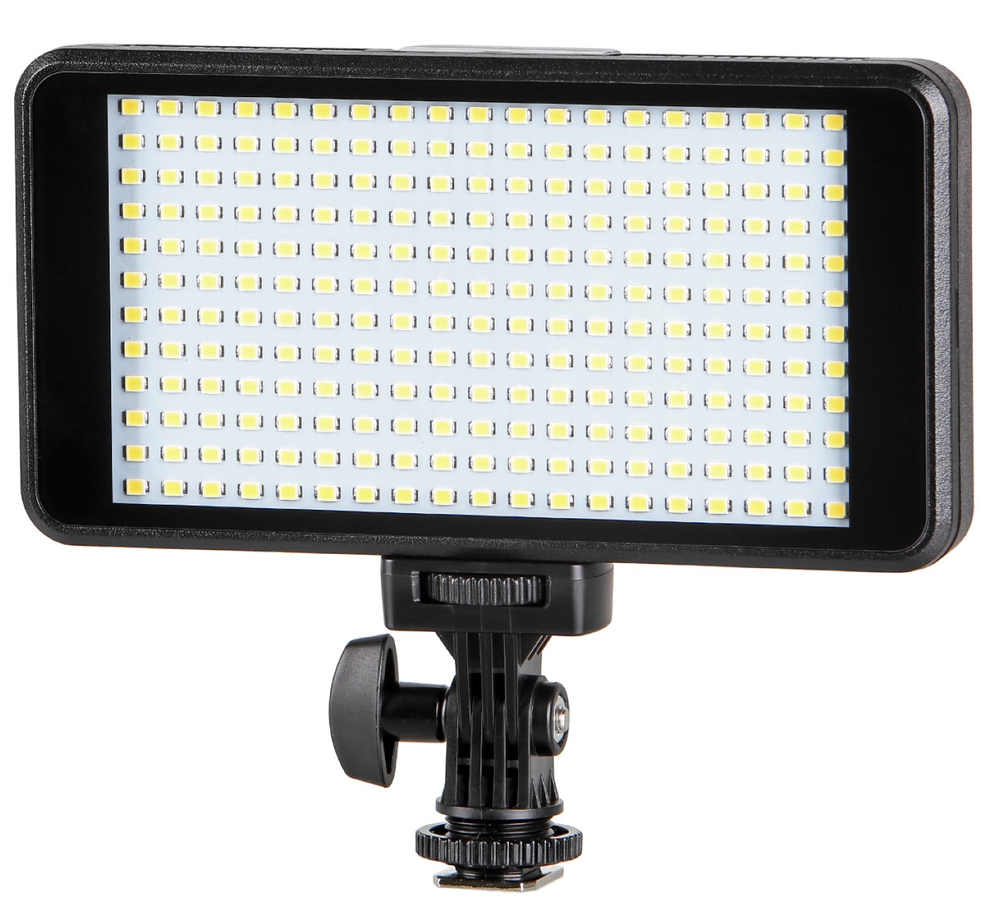 Videoleuchte mit 228 LEDs und Power Bank Funktion und Diffusoren