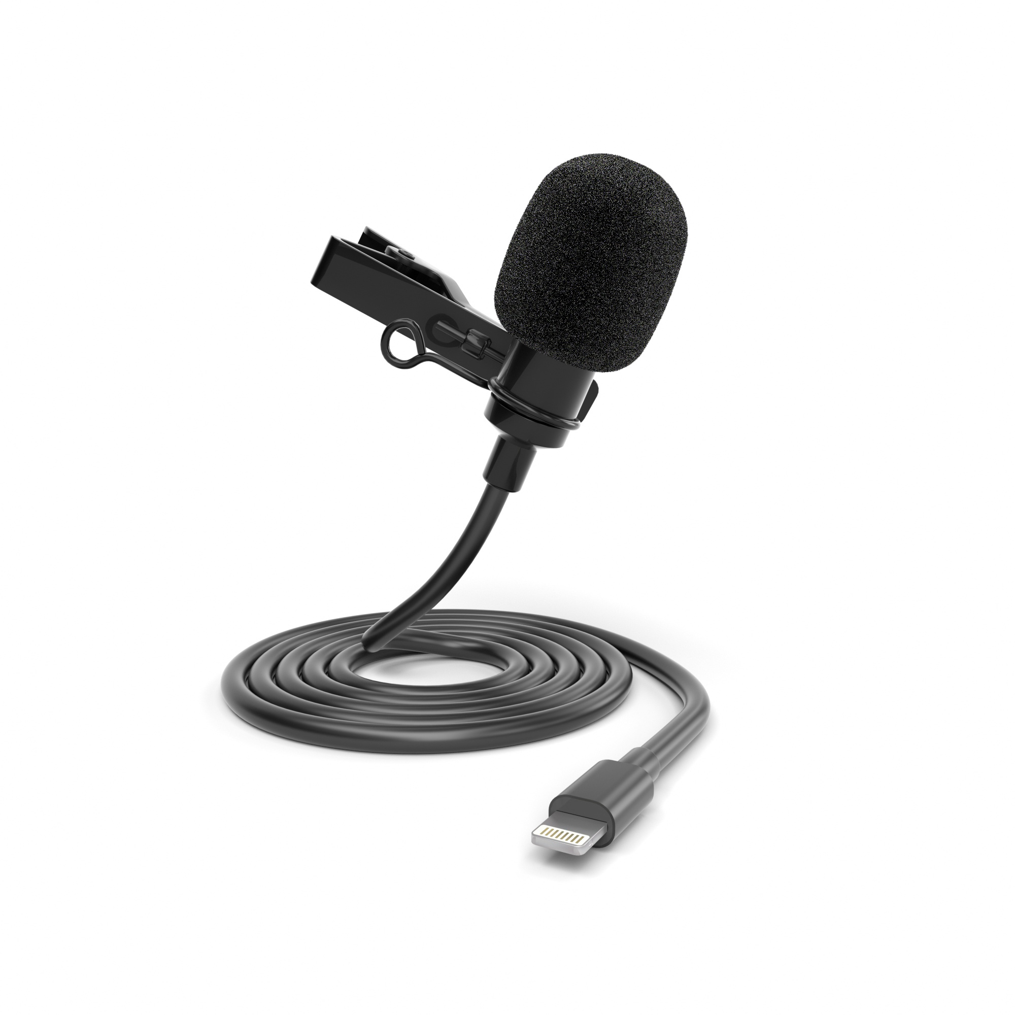 ayex Lavalier Mikrofon für iPhone & iPad - mit Windschutz und Klemme, perfekt für Interviews, Livestreams u.v.m. - LV-1 Lightn.
