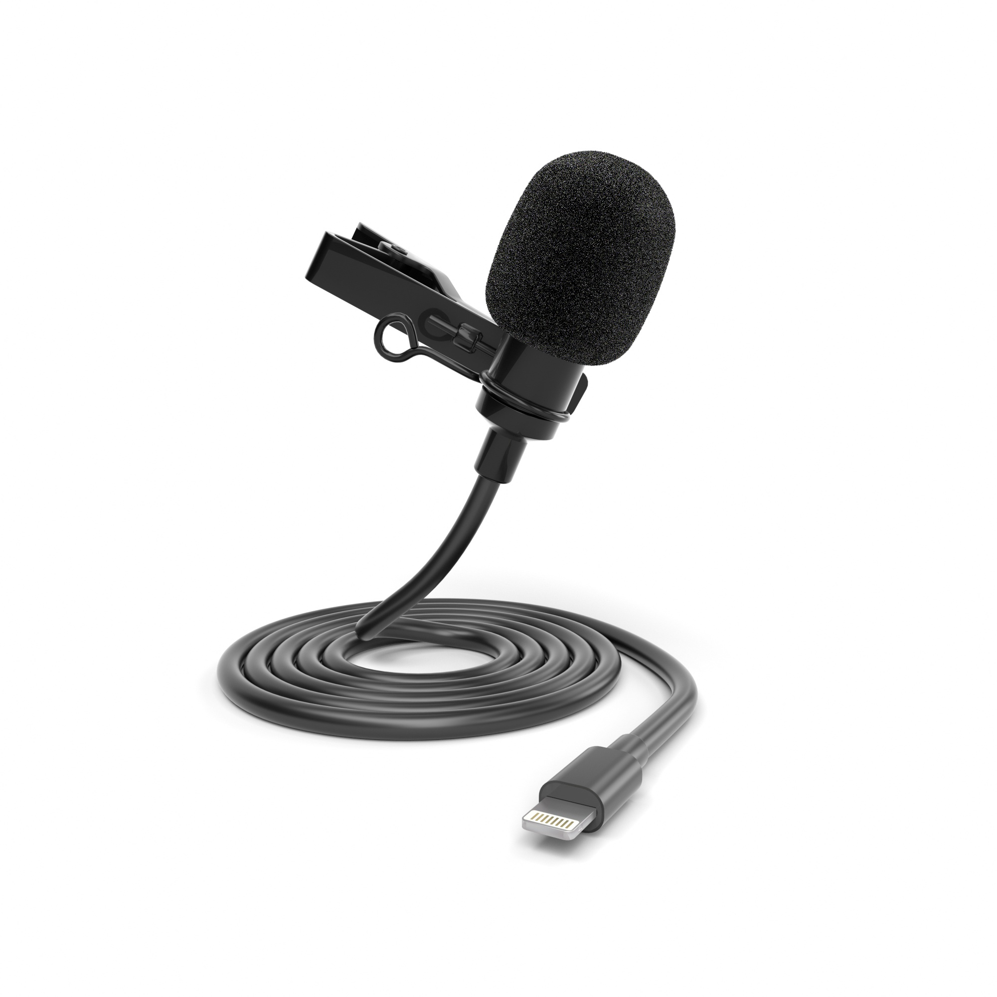 Lavalier Mikrofon für iPhone iPad Windschutz & Klemme perfekt für Interviews Livestreams Lightning