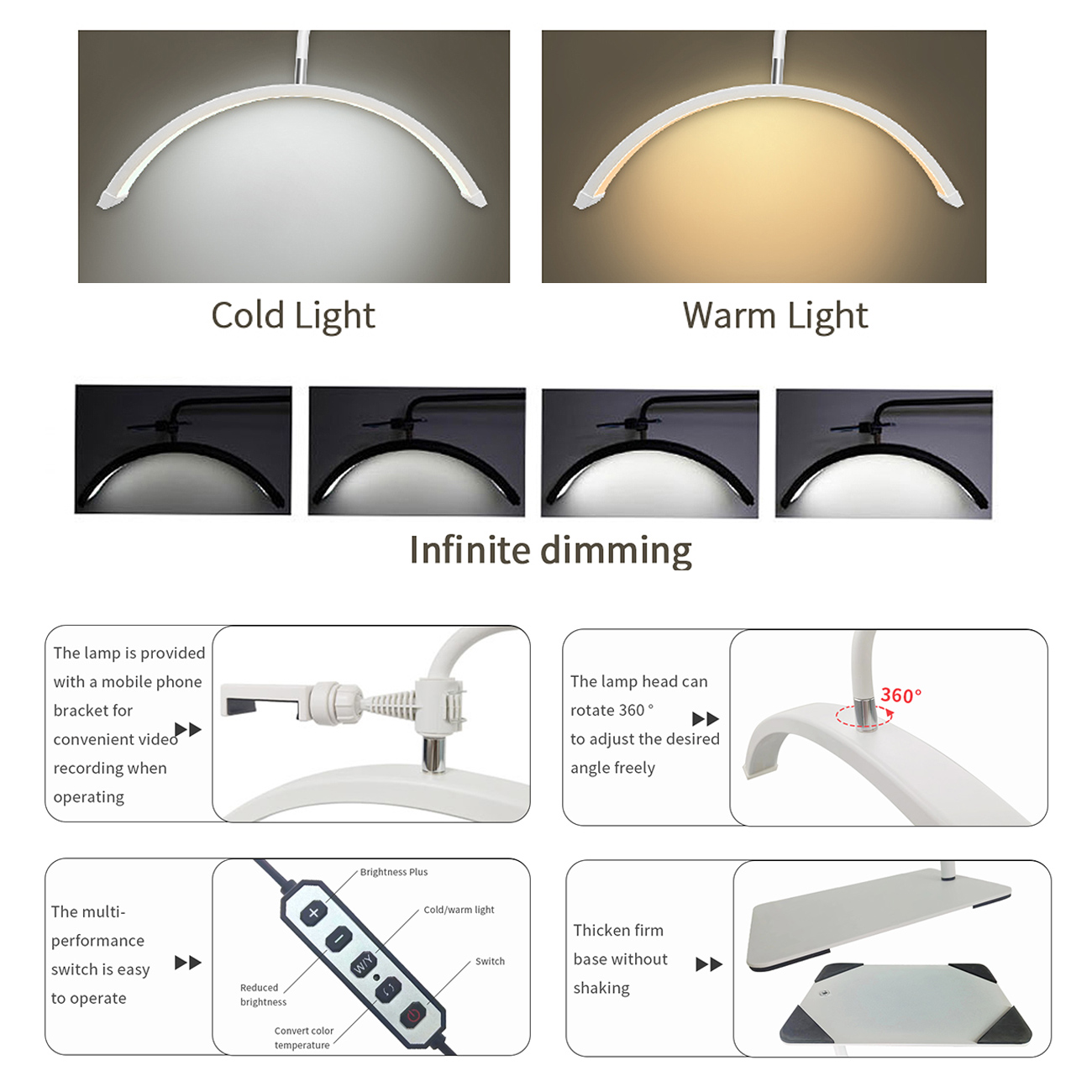 24 Zoll LED Beauty Standleuchte für professionelle Anwendungen Beauty-Leuchte HD-M6X