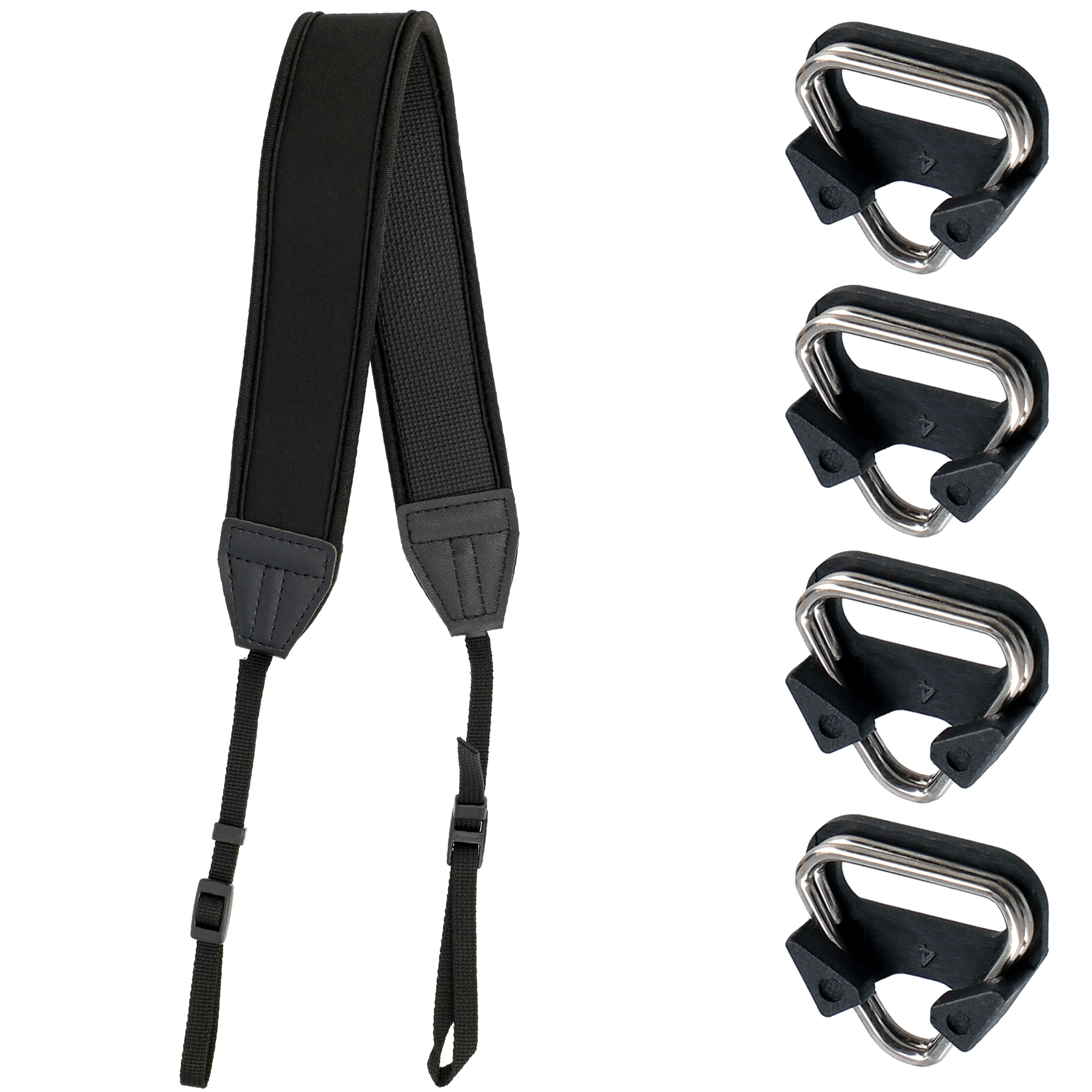 ayex Neopren Gurt + 4er-Set Spletringe Robuste Halterungen