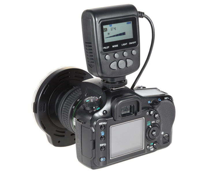 Makro Ringblitz Ringleuchte für Olympus DSLR & SLR Kameras FC-110 Blitz & Dauerlicht auch für Videoaufnahmen