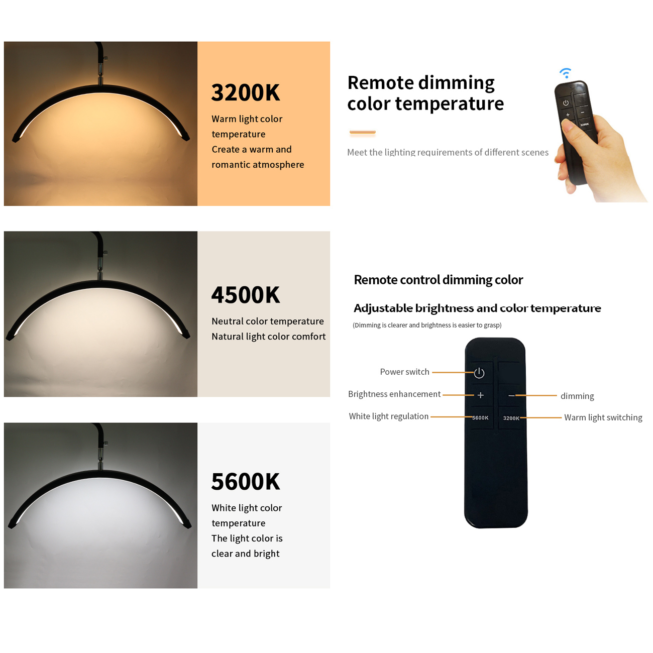 24 Zoll LED Beauty Standleuchte für professionelle Anwendungen Beauty-Leuchte HD-M6X