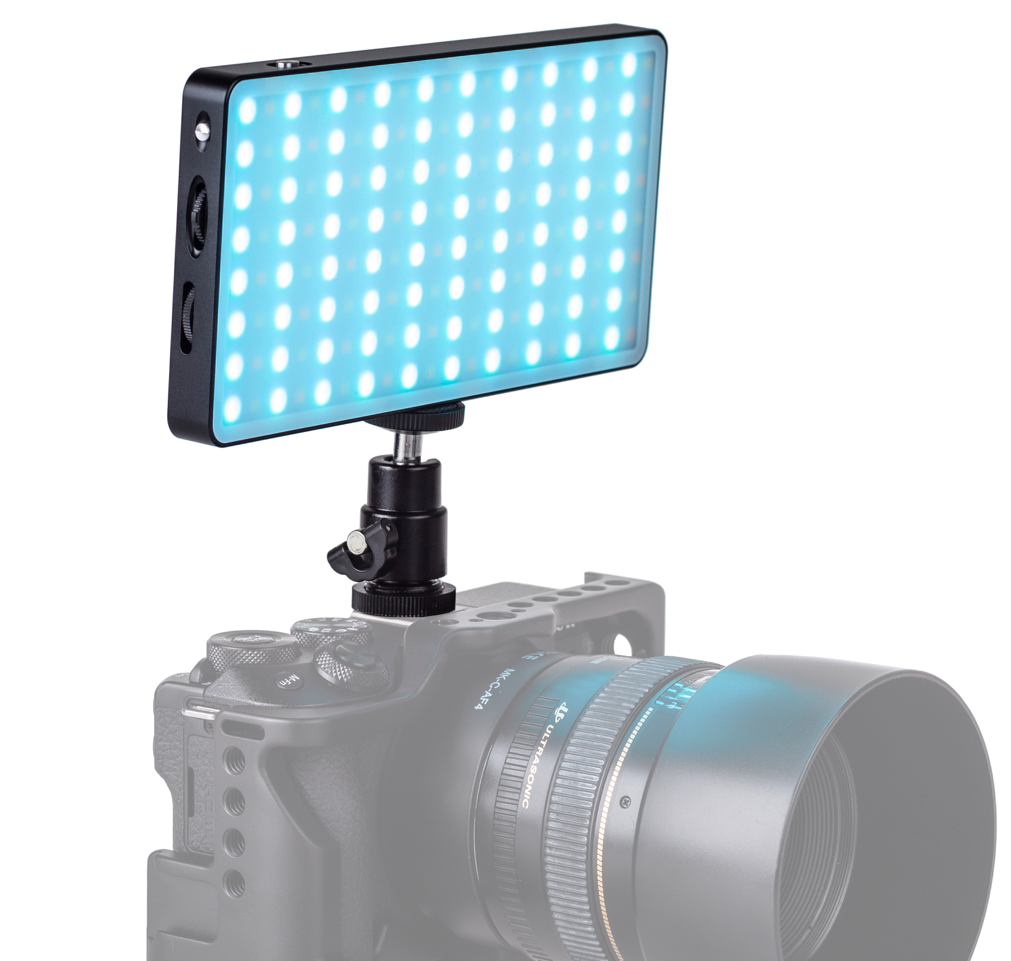 ayex tragbares LED Videolicht AX-RGB-160 USB Light - CRI 95 & 360° Vollfarbe, 9 Lichtszenarios, 2500K-8500k, 160 LED-Perlen, dimmbar, für perfekte Ausleuchtung von Kamerafotografie Videostream. Studio. Vlog
