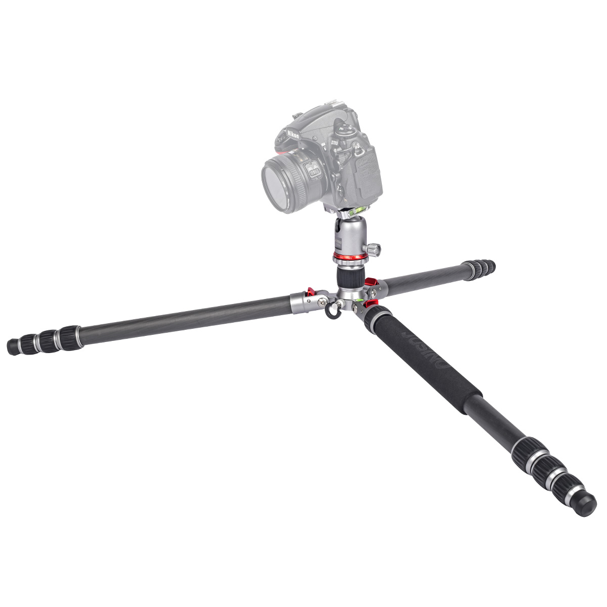 Leichtes Karbon Tripod/Monopod JUSINO TK-254C mit Kugelkopf FGS-30