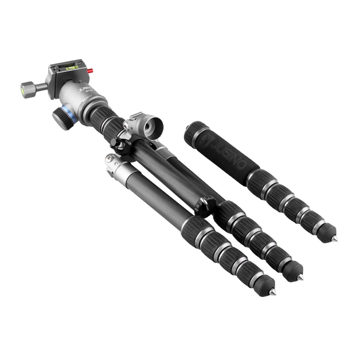 JUSINO TK-255S Kleines Traveller Tripod/Monopod Reisestativ mit Stativkopf BT-02