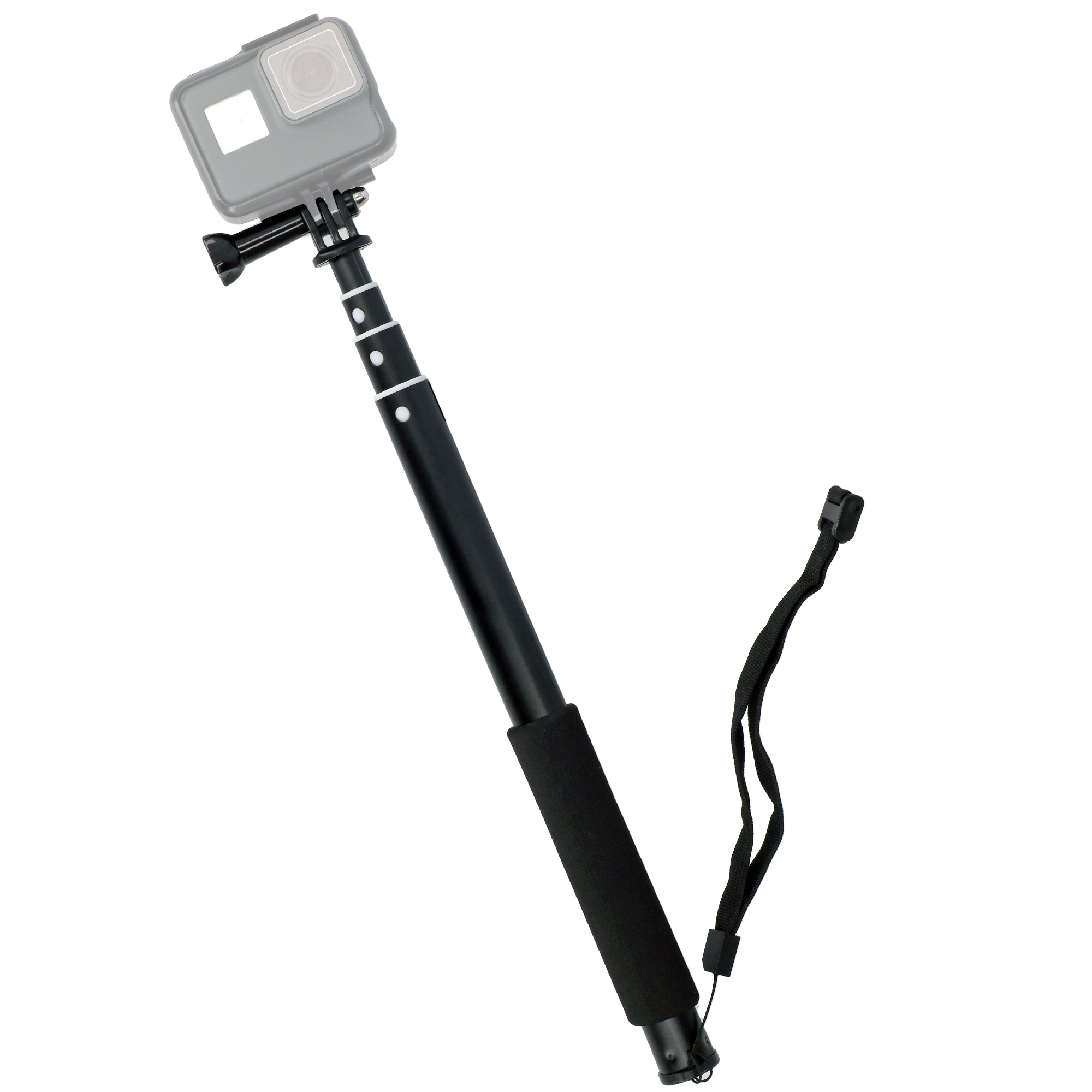 Selfie Stick ausziehbar 4 Sektionen 28-90cm für Actioncams wie GoPro