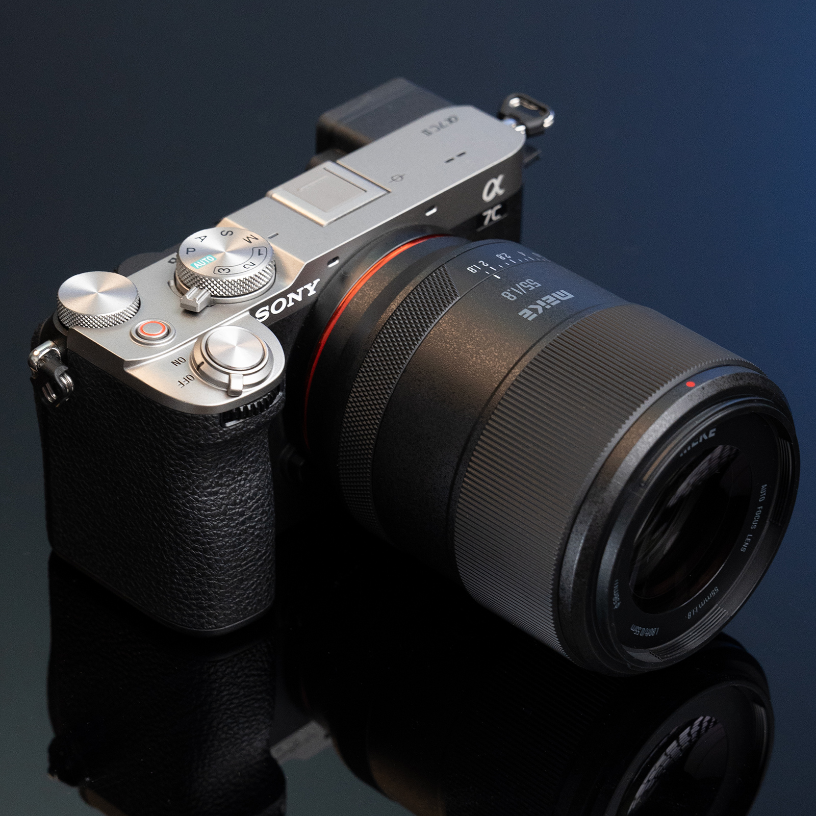 Meike 55 mm F1.8 AF Pro STM Autofokus Vollformat Ojektiv Portrait kompatibel mit Sony E Mount