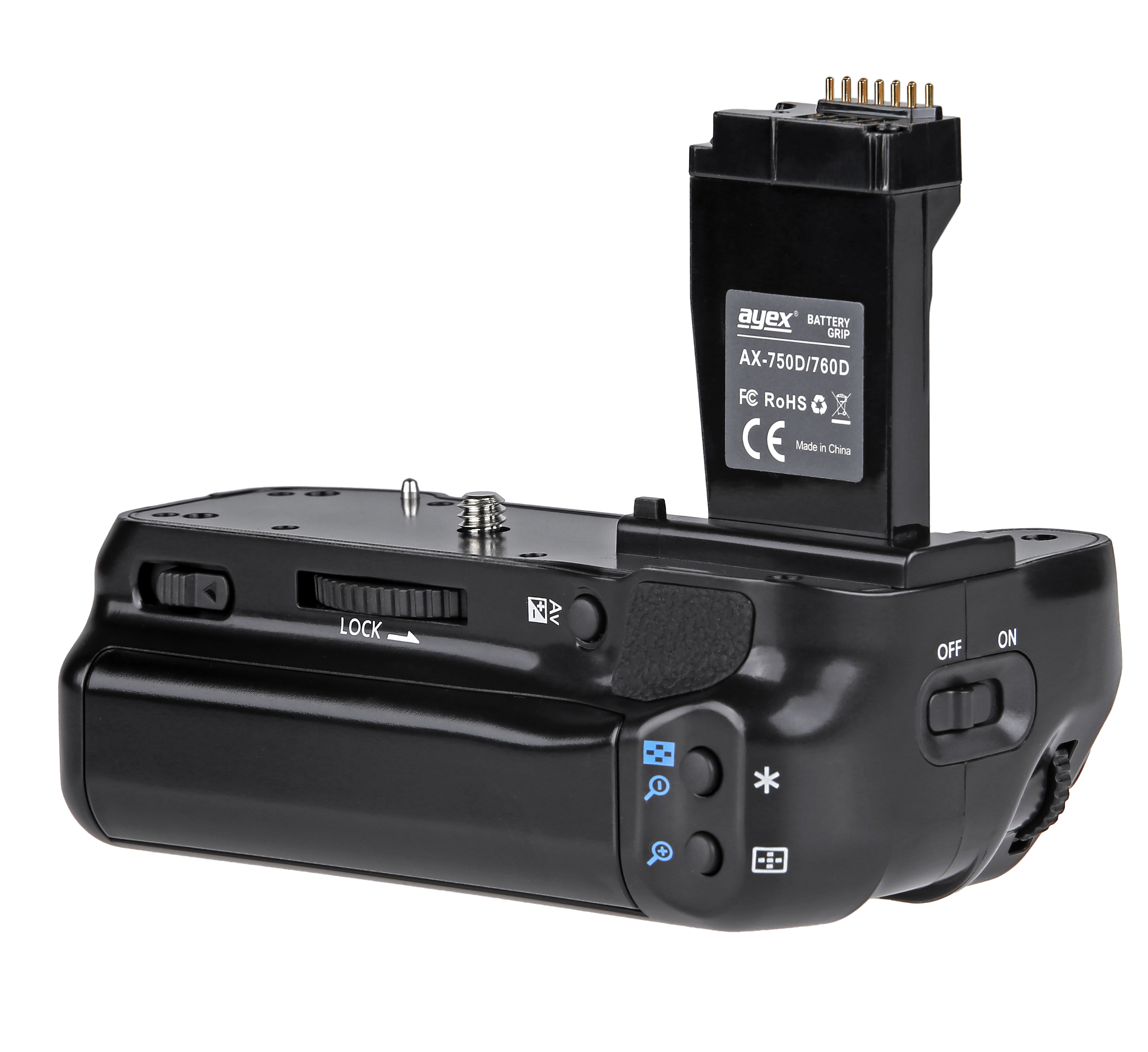 ayex Batteriegriff für Canon EOS 760D 750D IX8 T6S T6I Ersatz für BG-E18