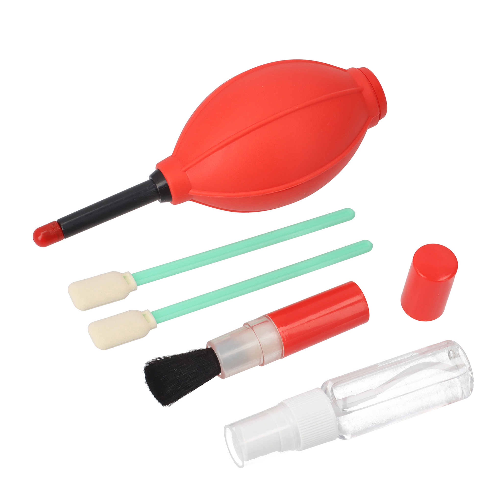 Kamera Reinigungsset – Objektiv Reinigungskit mit Blasebalg, Pinsel, Tuch & Zubehör

 - 7 Teile