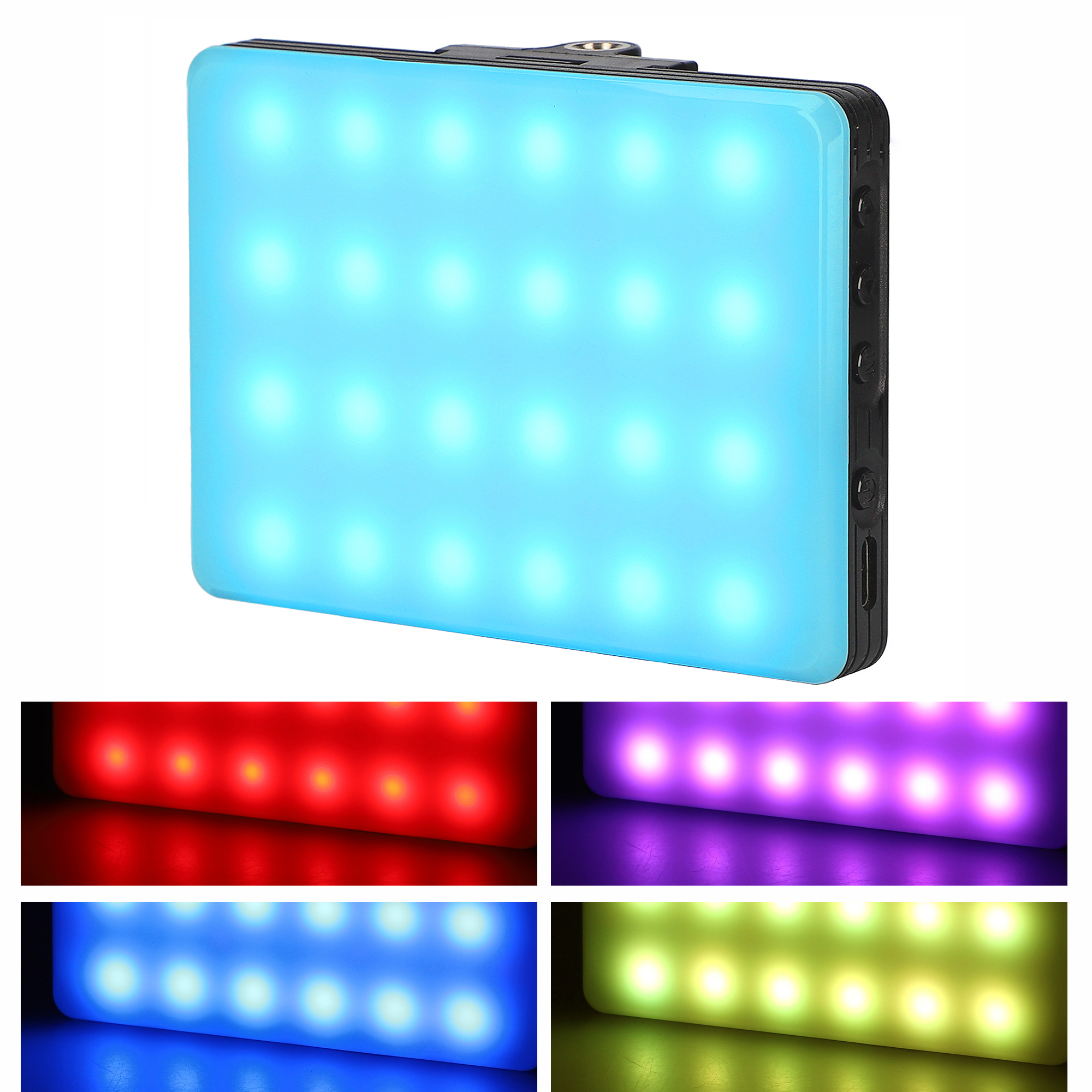 ayex LED Leuchte Perfekte Ambiente durch RGB Ausleuchtung von Fotos und Videos, Pocket size USB Type-C ladbar