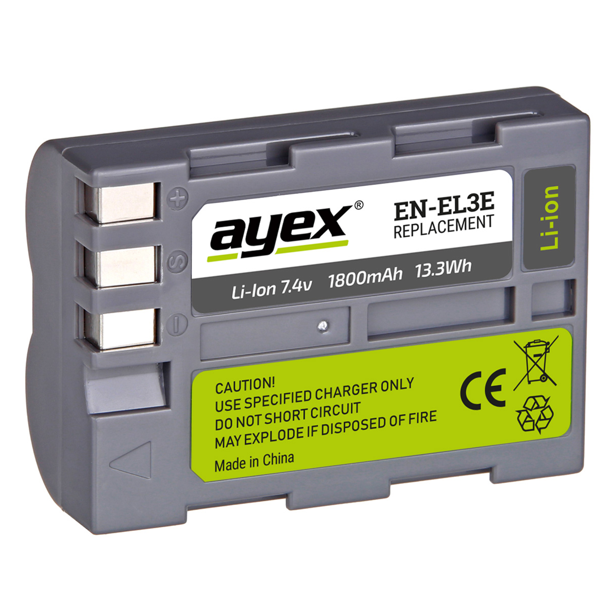 EN-EL3e Akku für Nikon D70 D80 D90 D100 D200 D300s D700 integr. Info-Chip 100% Kompatibel