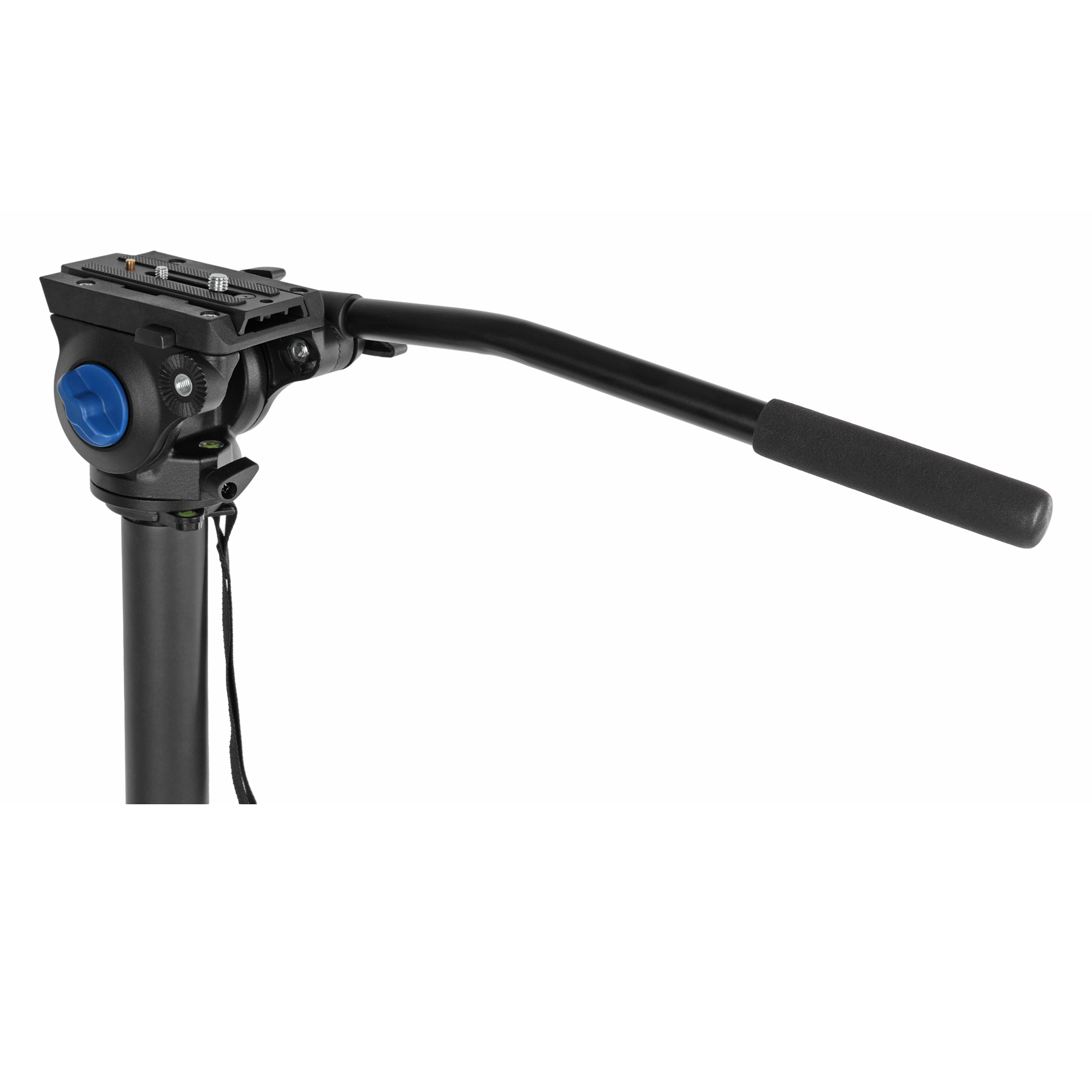 Video-Monopod mit Fluid-Kopf & Standspinne – 185cm Höhe, leicht & stabil, inkl. Tasche