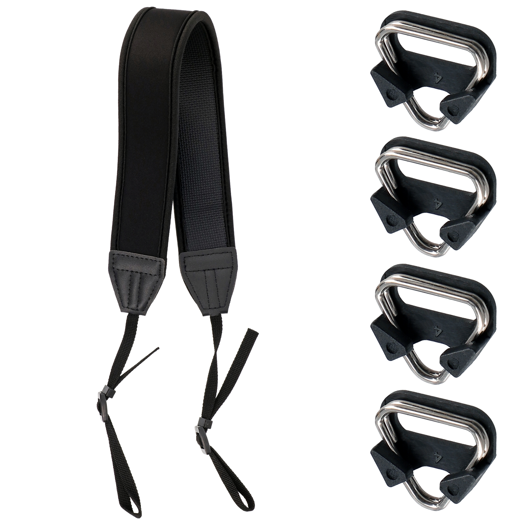ayex Neopren Gurt + 4er-Set Spletringe Robuste Halterungen