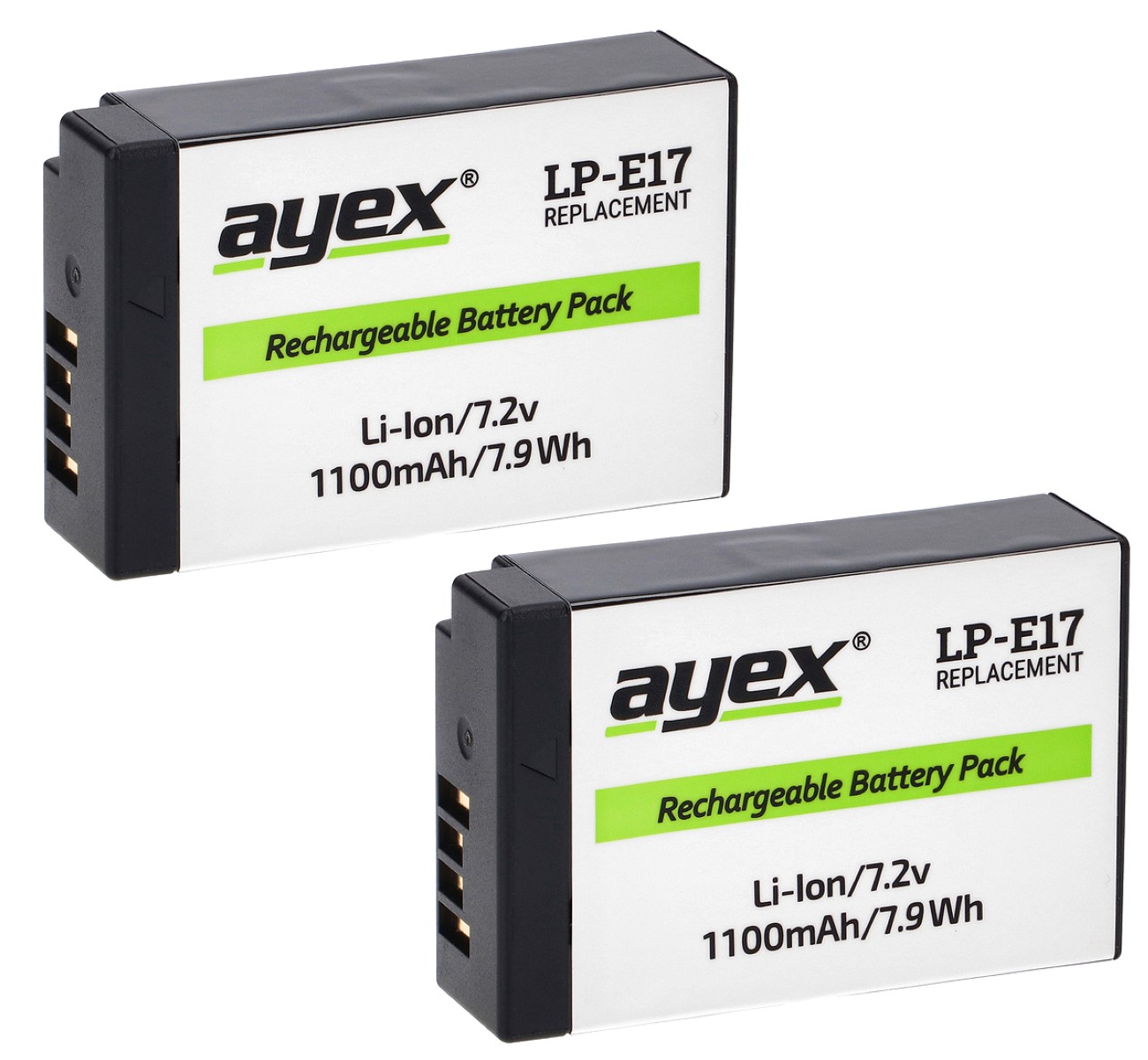 ayex Batteriegriff Set für Canon EOS RP R8 + 2x LP-E17 Akku + 1x USB Dual Ladegerät