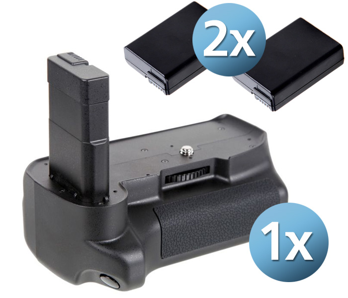 Batteriegriff Set für Nikon D5300 D3300 D3200 D3100 + 2x EN-EL14 Akku