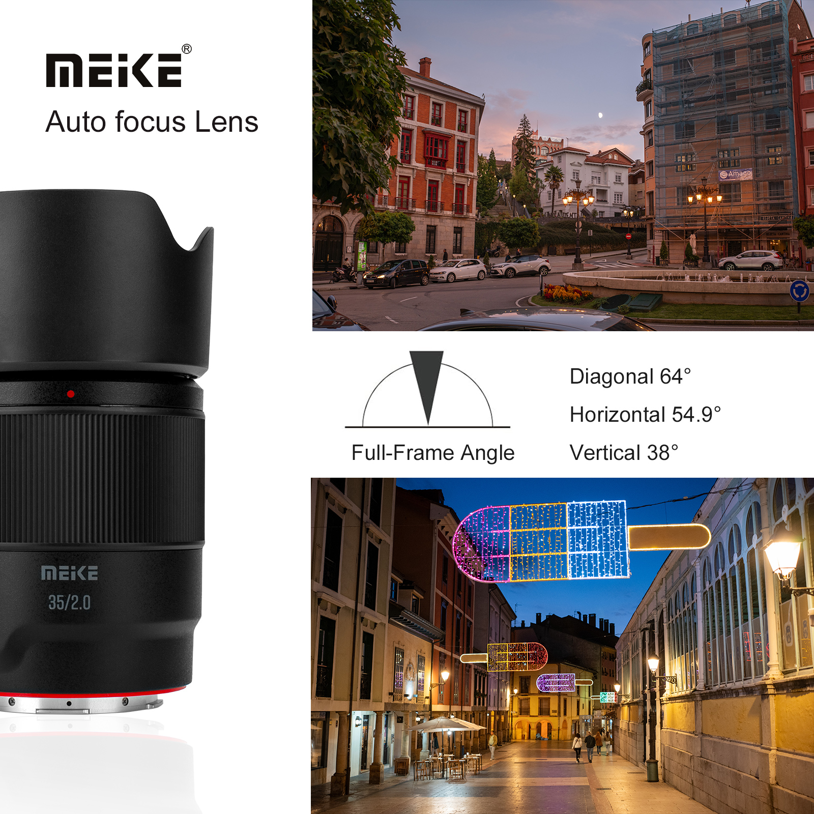 Meike 35mm F2.0 AF STM Autofokus Vollformat Objektiv Kompatibel mit Sony E Mount Kameras Meike 35mm F2.0 AF STM Autofokus Vollformat Objektiv Kompatibel mit Nikon Z Mount Kameras