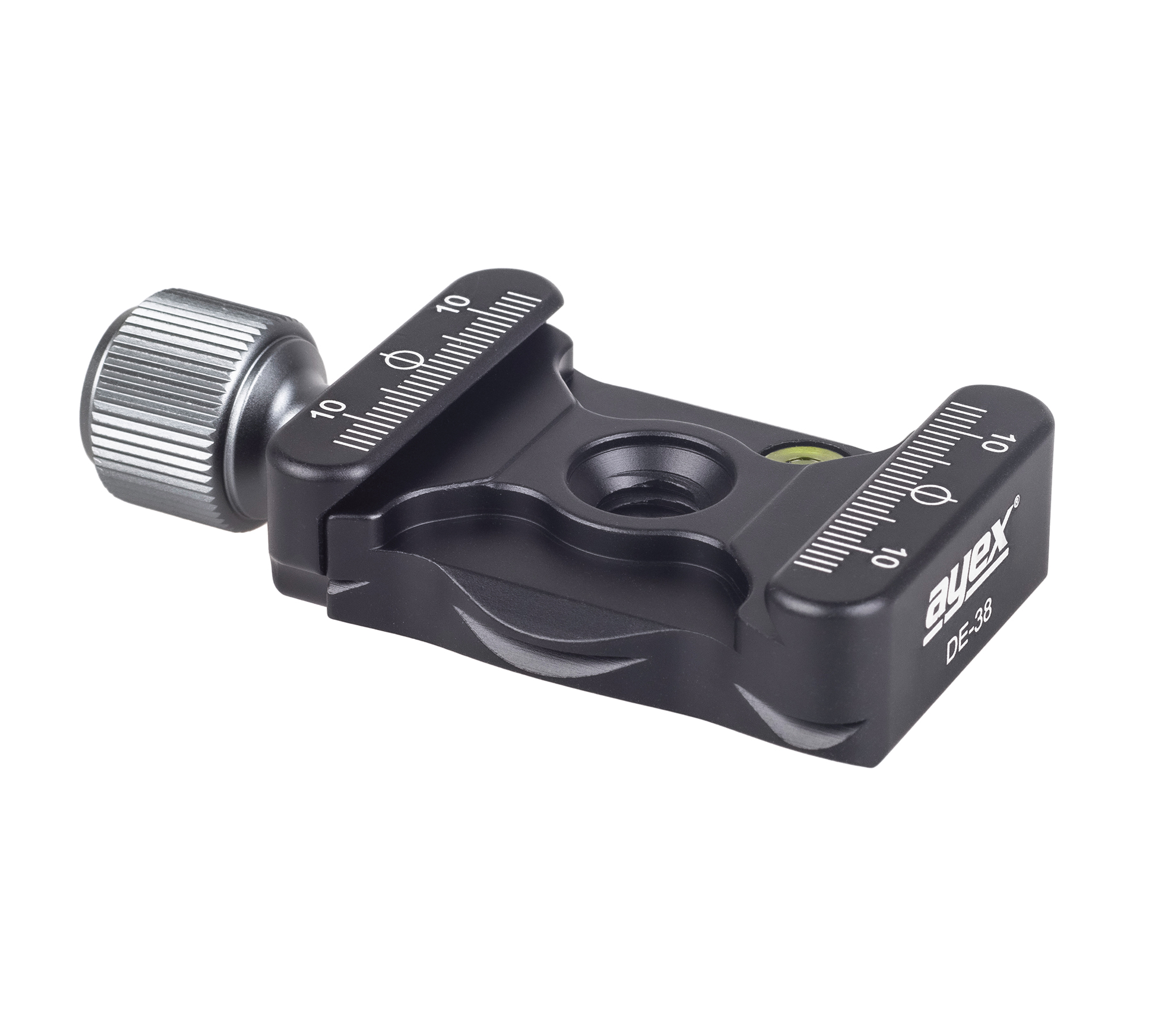ayex Universale QR-Klemme Schnellspannklemme 3/8" Zoll + 1/4" Zoll Adapter Arca-Swiss kompatibel präzise eloxiertes Aluminium 38mm breit DE-38