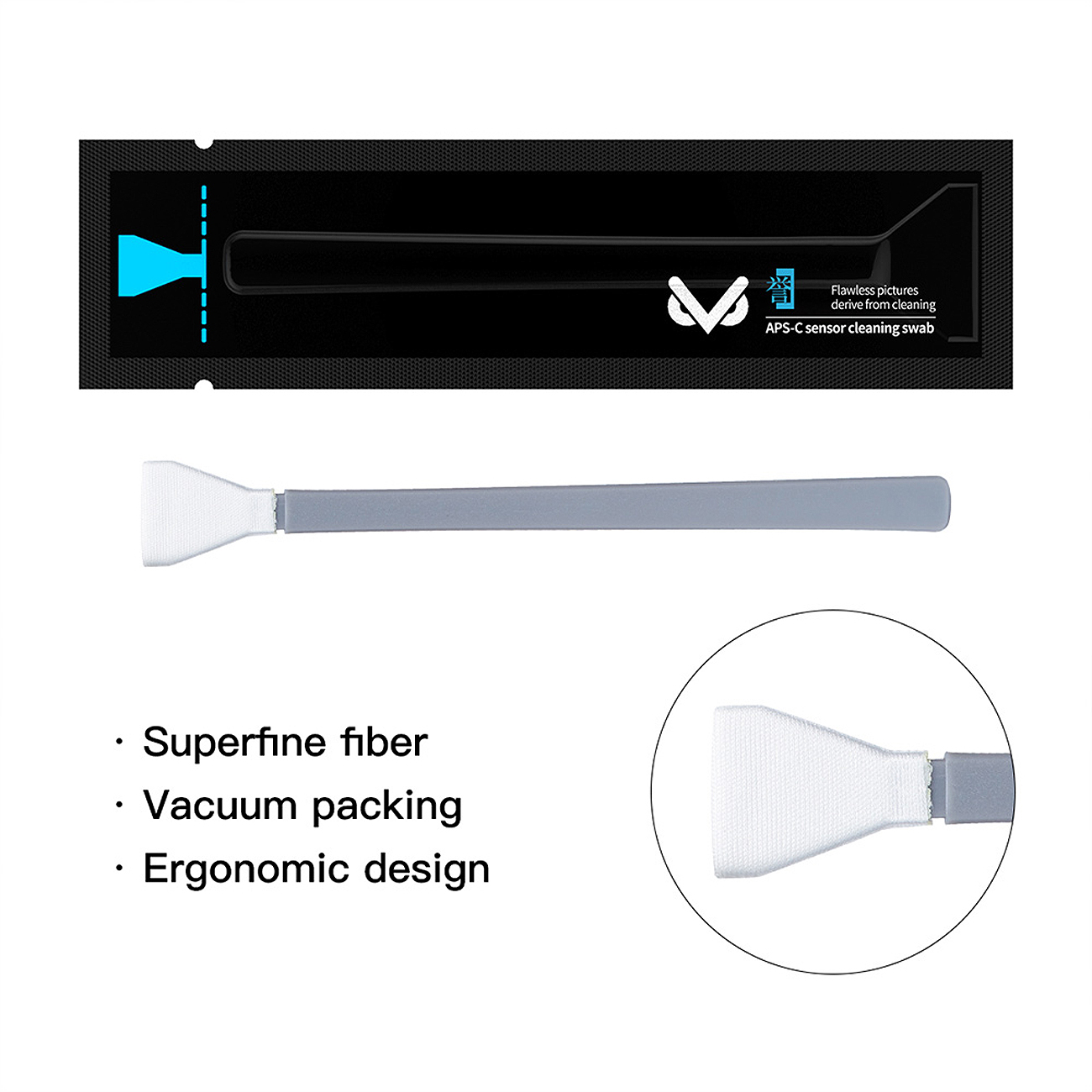 VS-S02-E APS-C Digital Camera Sensor Cleaning Kit Clean Swab × 10 für Kamerareinigung VS-S02-E APS-C Digital Camera Sensor Cleaning Kit Clean Swab × 10 für Kamerareinigung