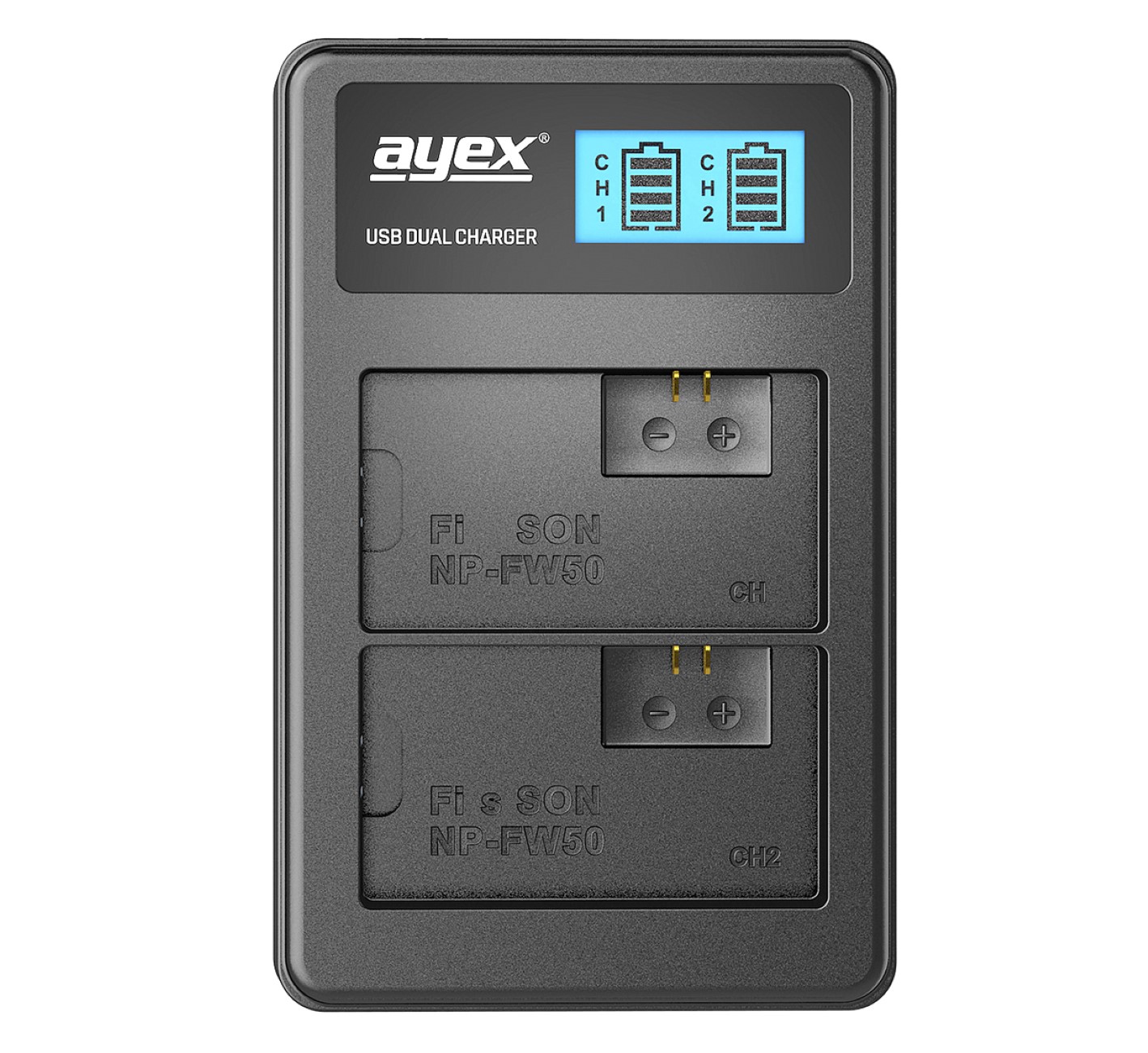 ayex USB Dual Ladegerät für Sony NP-FW50 Akkus