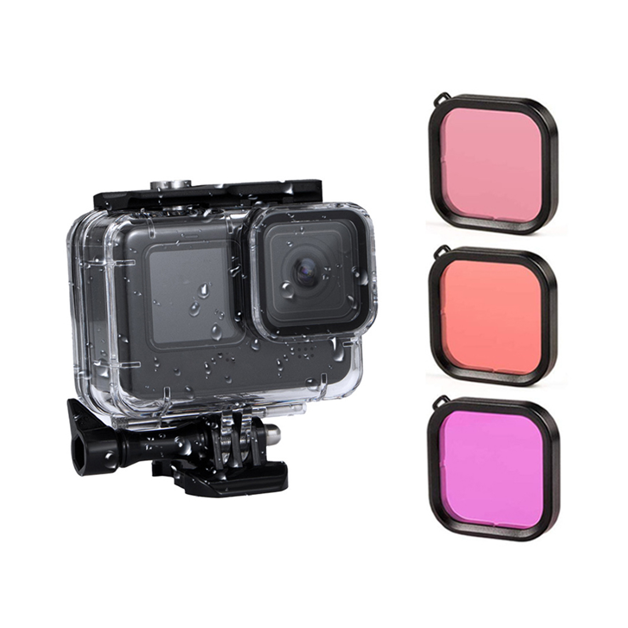 ayex Professionelles Lens Filter-Set für GoPro Hero 11, 10 & 9 Perfekt für Unterwasseraufnahmen Actioncam Farbkorrektur Taucherfilter