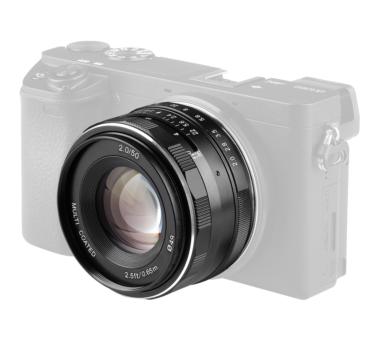 Meike 50mm F2.0 Objektiv multicoated für Sony E-Mount