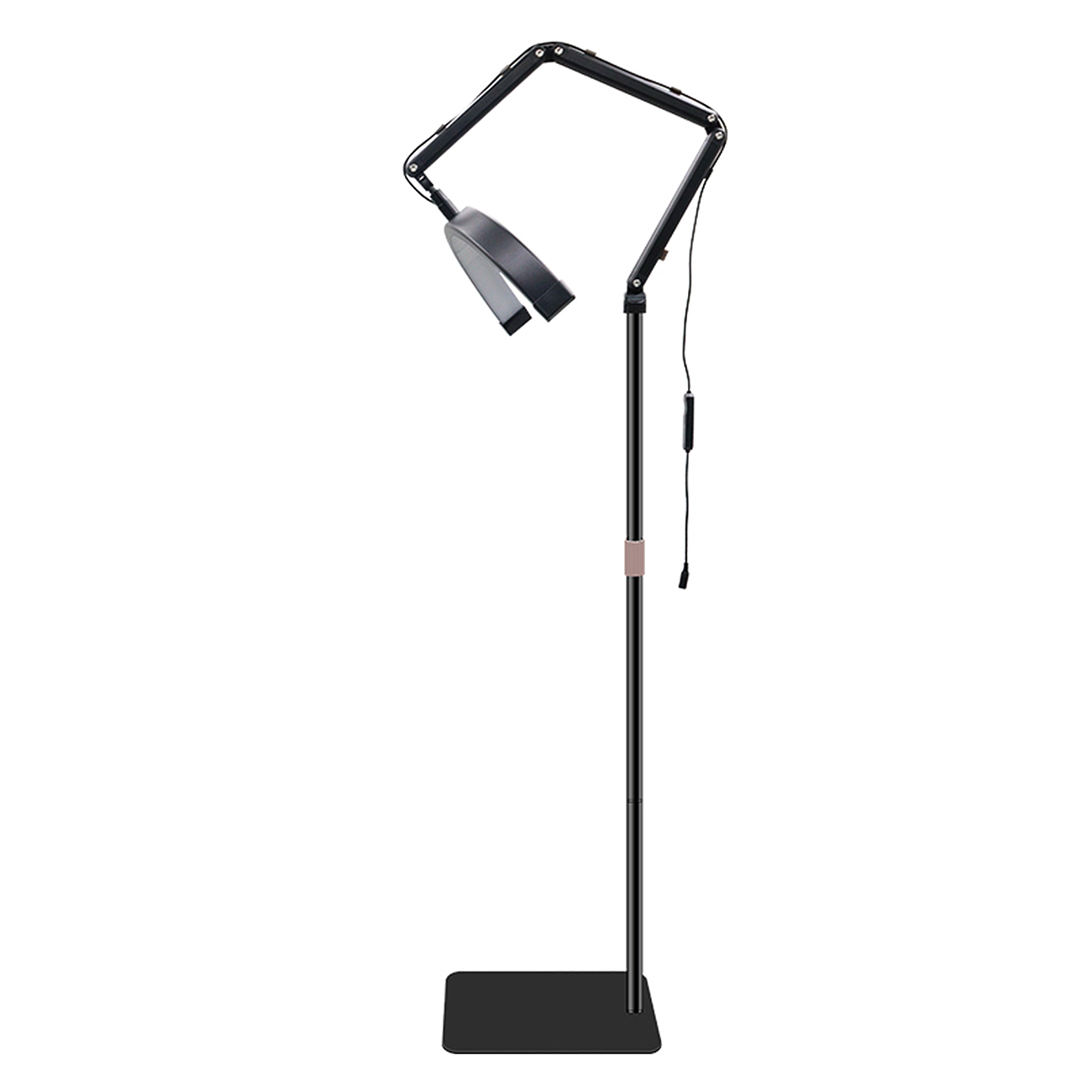 HD-S002_05.jpg LED Halbmond Beauty Light Farbtemperatur 3000K-6000K Schwenkbar stabile Stand & Telefonhalterung