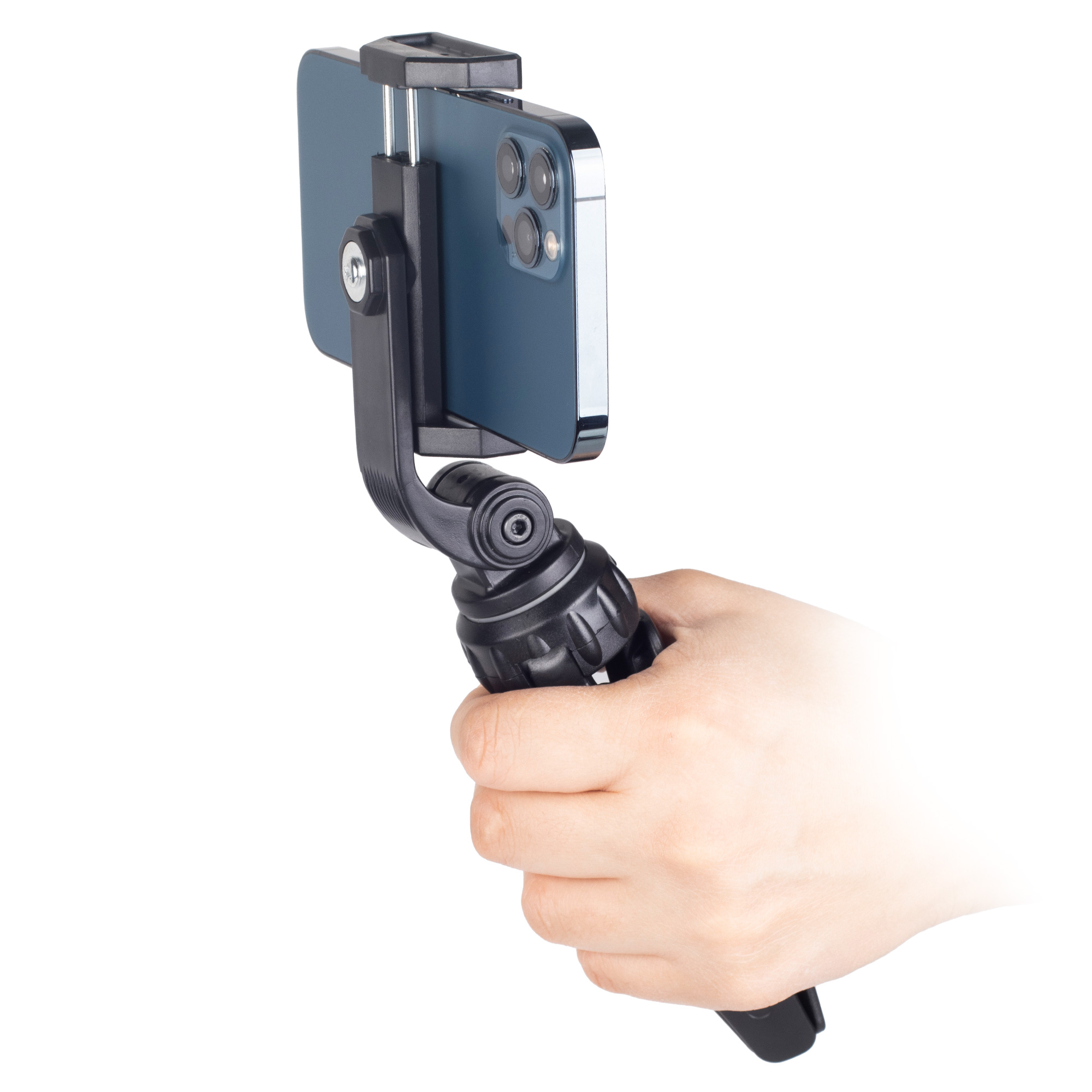 ayex kompaktes Mini-Tripod mit beweglicher Smartphonehalterung Flexibel Robust für Smartphones bis 7 Zoll Perfekt für verwacklungsfreie Aufnahmen