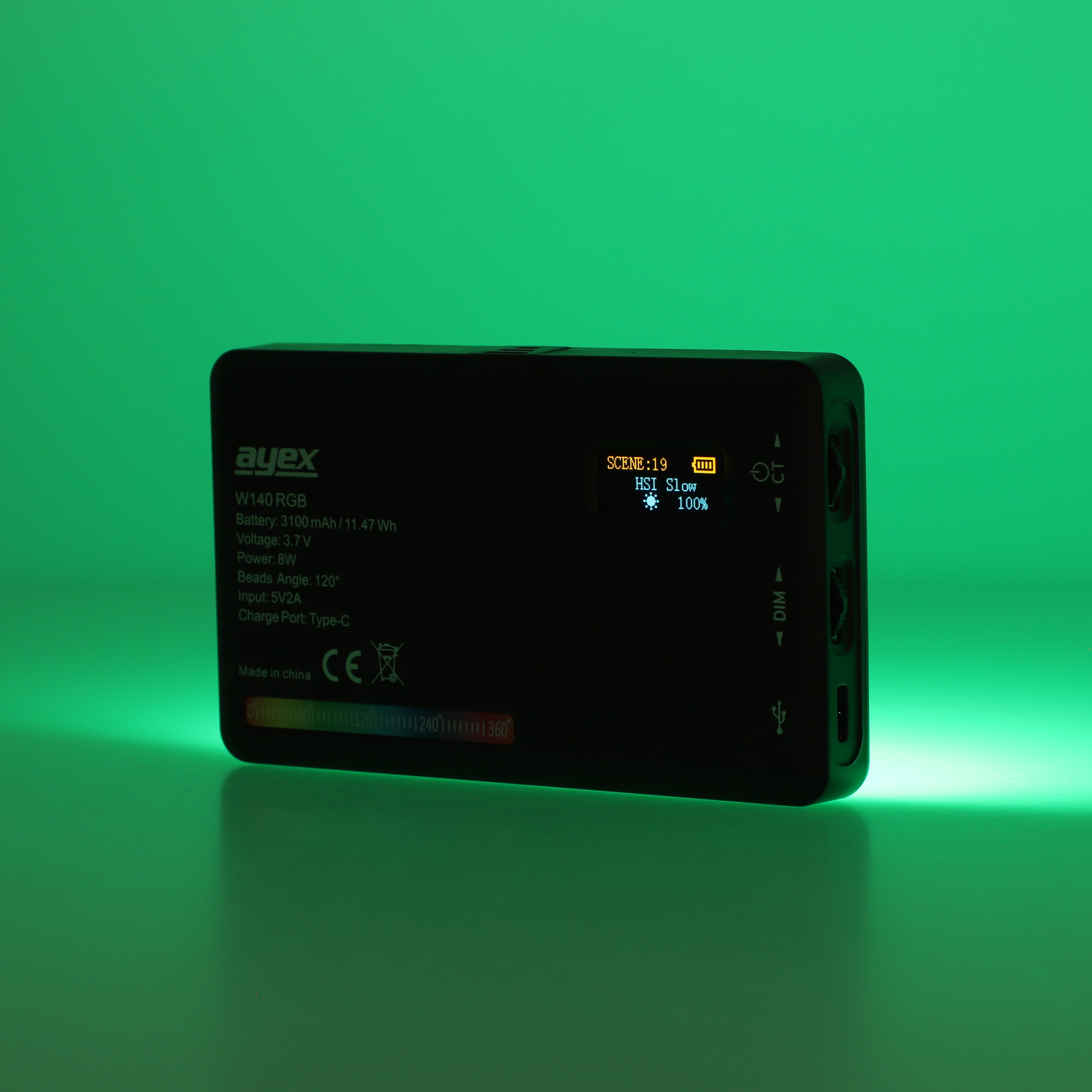 Vielseitige RGB LED Videoleuchte mit 20 Lichteffekten LCD-Display & integriertem Akku Vielseitige RGB LED Videoleuchte mit 20 Lichteffekten LCD-Display & integriertem Akku