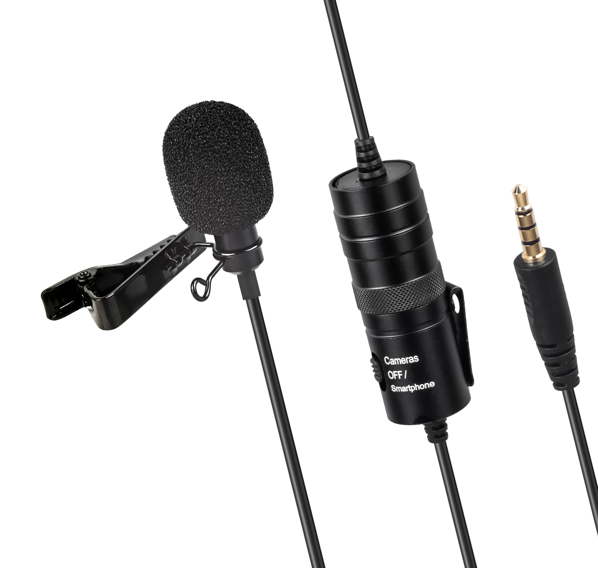 ayex Profi Lavalier-Mikrofon mit Windschutz und Klemme Universal einsetzbar für Interviews Livestreams uvm LV-10