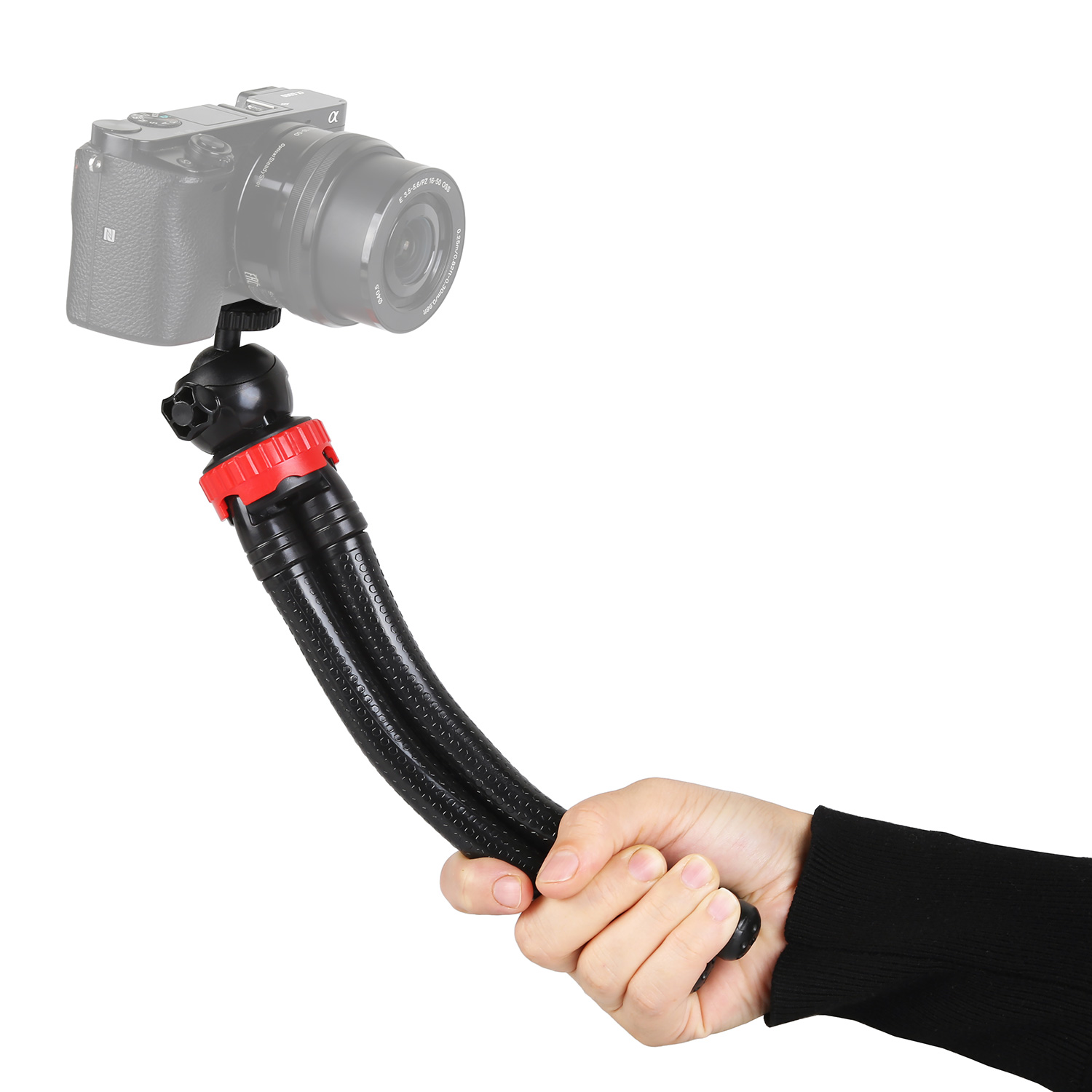 ayex flexibles Stativ mit Kugelkopf und Smartphonehalterung - Vielseitig einsetzbar - Perferkt für Unterwegs und Vlogger