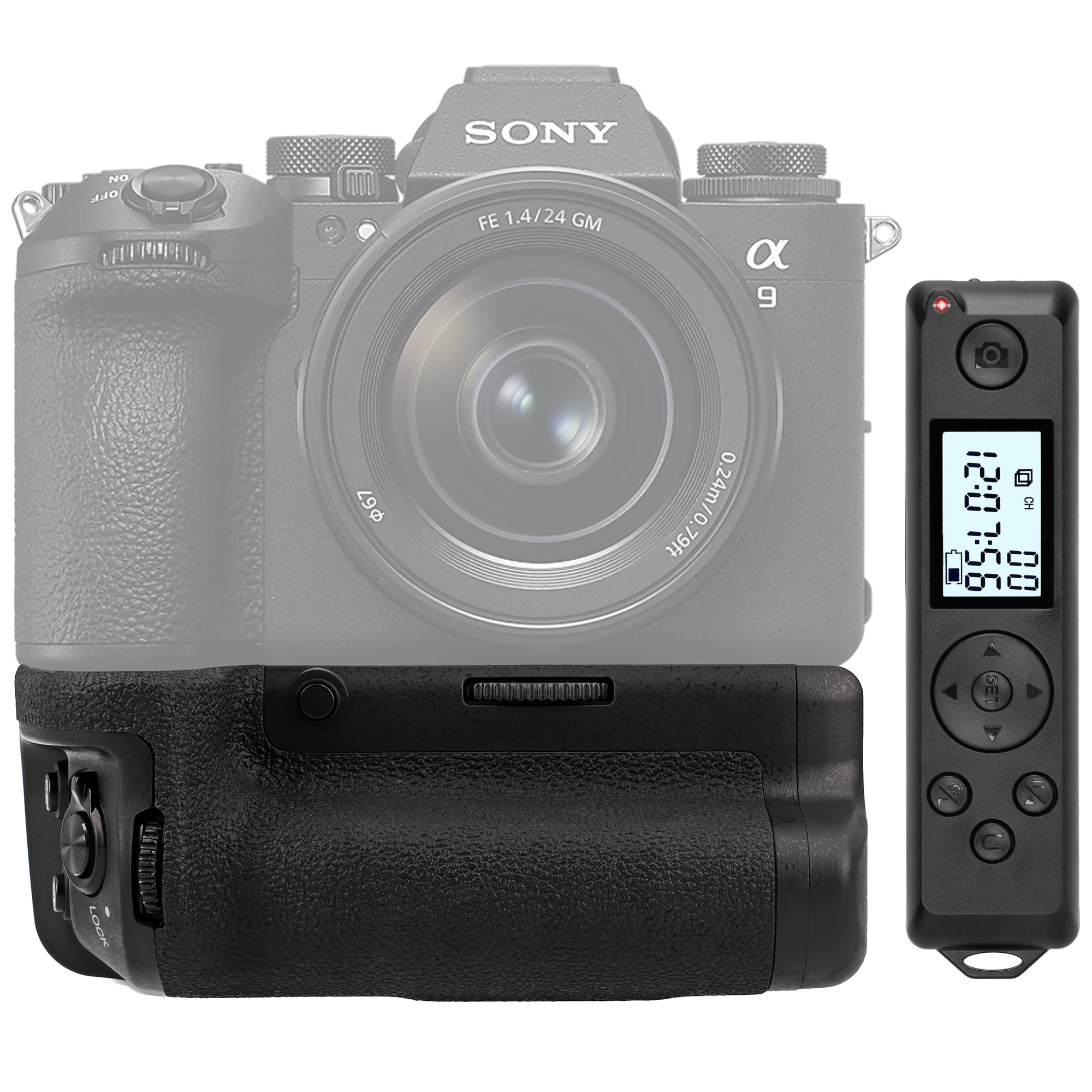 Batteriegriff für Sony A9 III & A1 II ersetzt VG-C5 mit Timer-Fernauslöser Hochformat Multifunktions Handgriff