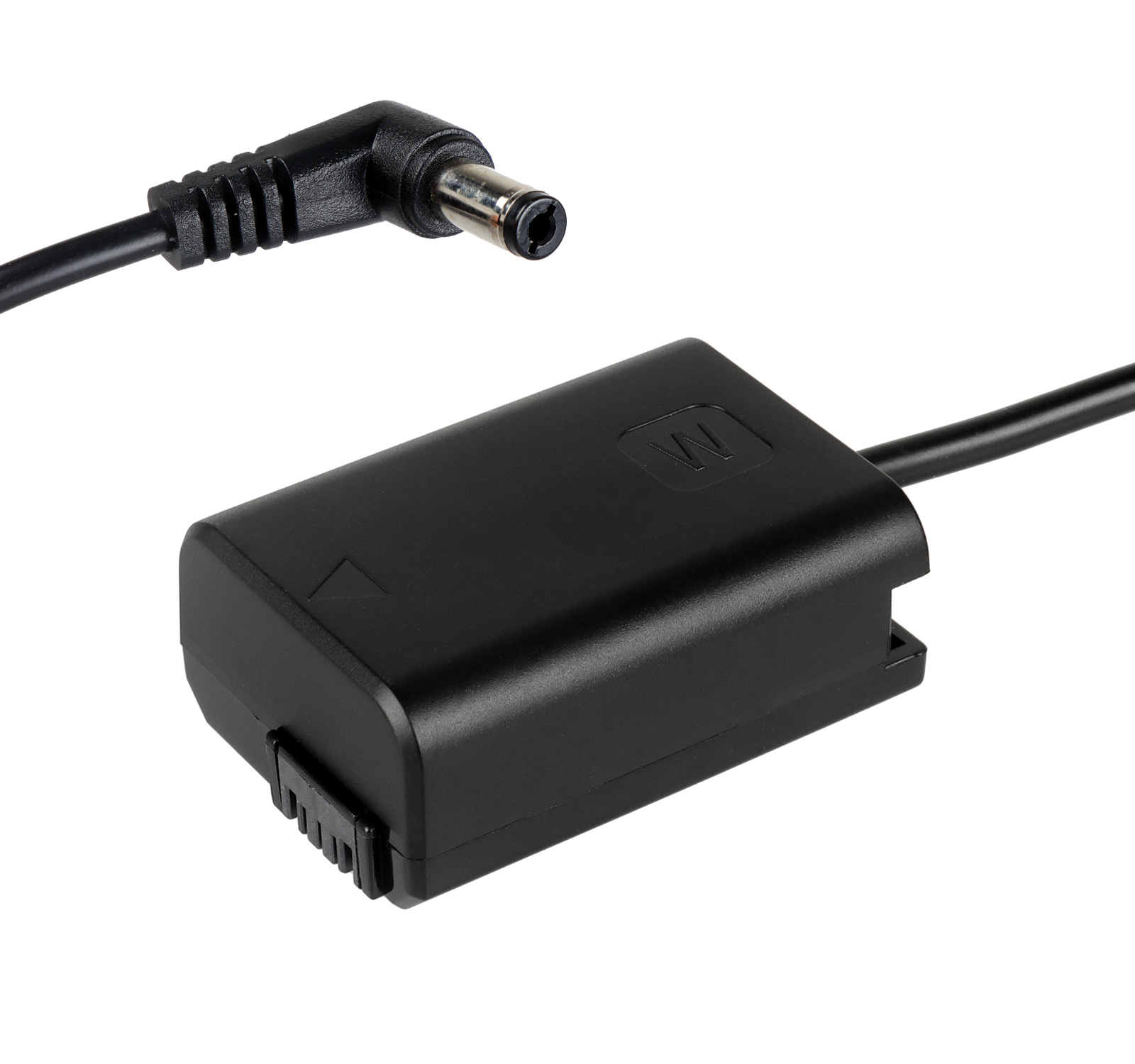 DC-Coupler für Sony Kameras mit NP-FW50 Akku-Dummy für permanente Stromversorgung über z.B. V-Mount Akku