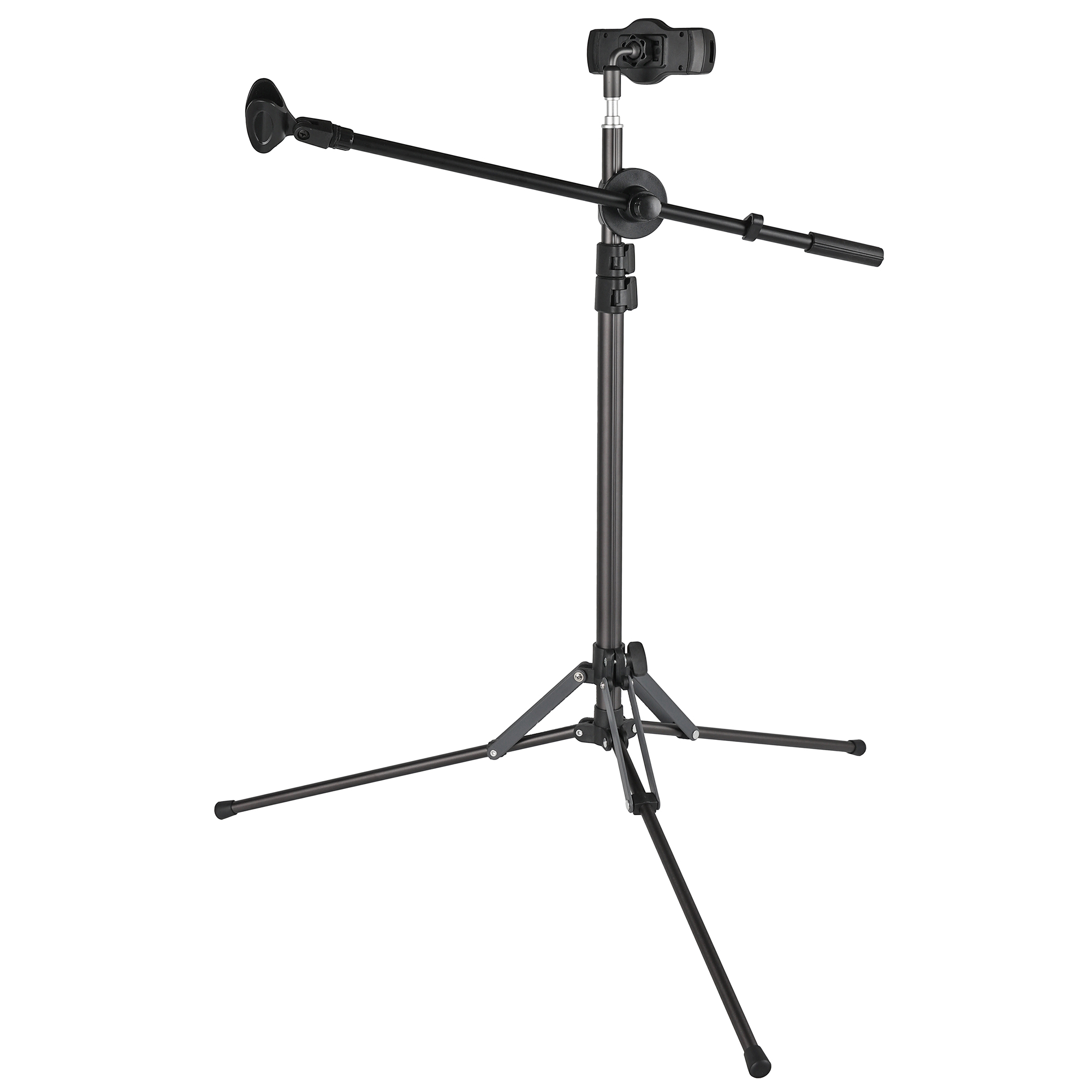 ayex flexibles Mikrofonstativ mit Mikrofonarm & Tablet bzw. Smartphonehalterung, Mikrofon Stativ Mikrofonständer Musikstand 1/4 Zoll Spigot Adapter