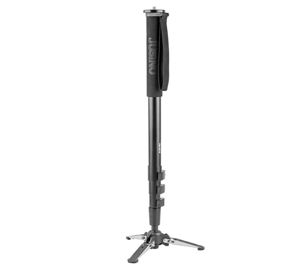 JUSINO VM-254E Monopod mit abnehmbarem Fuß/Tischstativ (Schnellspann-Clips) bis 6kg