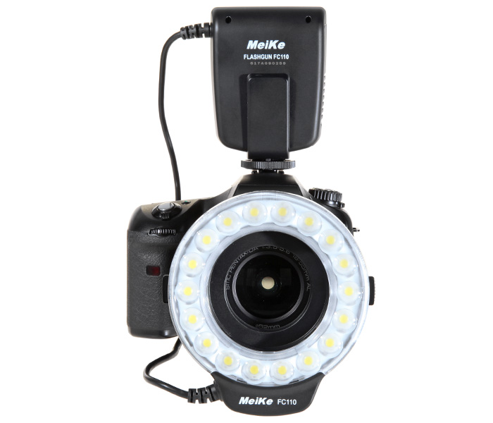 Makro Ringblitz Ringleuchte für Olympus DSLR & SLR Kameras FC-110 Blitz & Dauerlicht auch für Videoaufnahmen