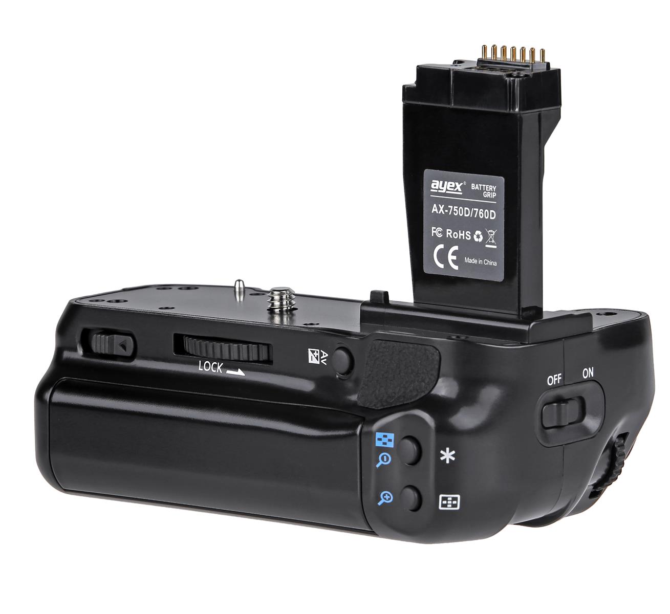 ayex battery grip for Canon EOS 760D, 750D, IX8, T6S, T6I (similar to BG-E18)