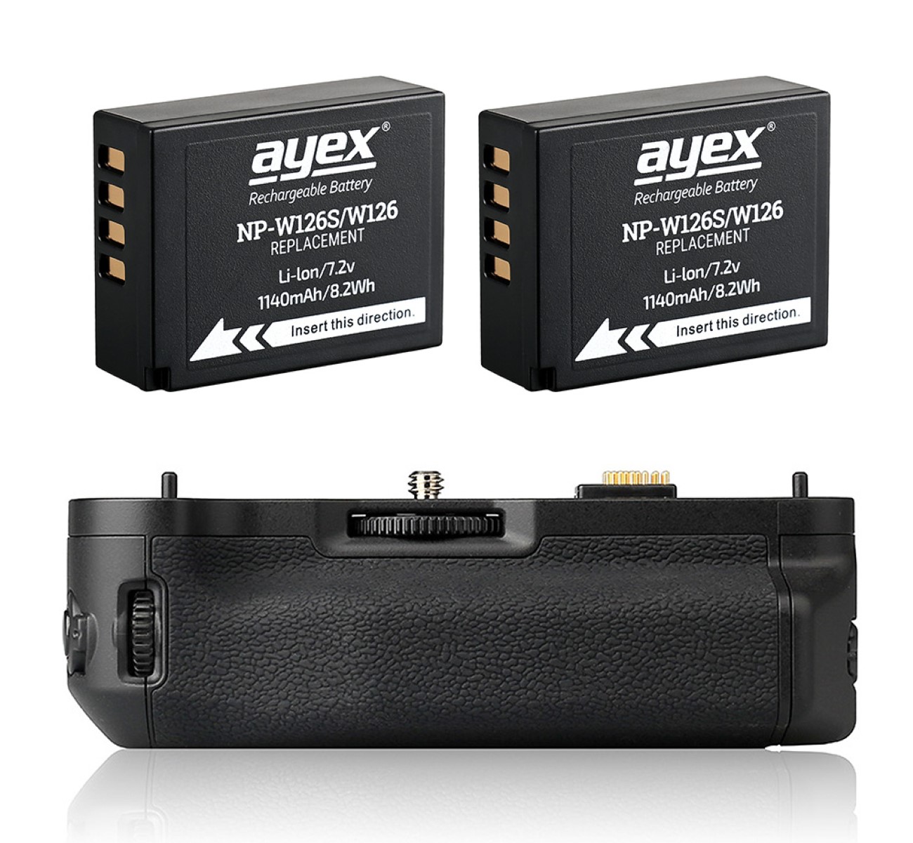 Meike Batteriegriff für Fujifilm X-T1 + 2x ayex NP-W126S Akku
