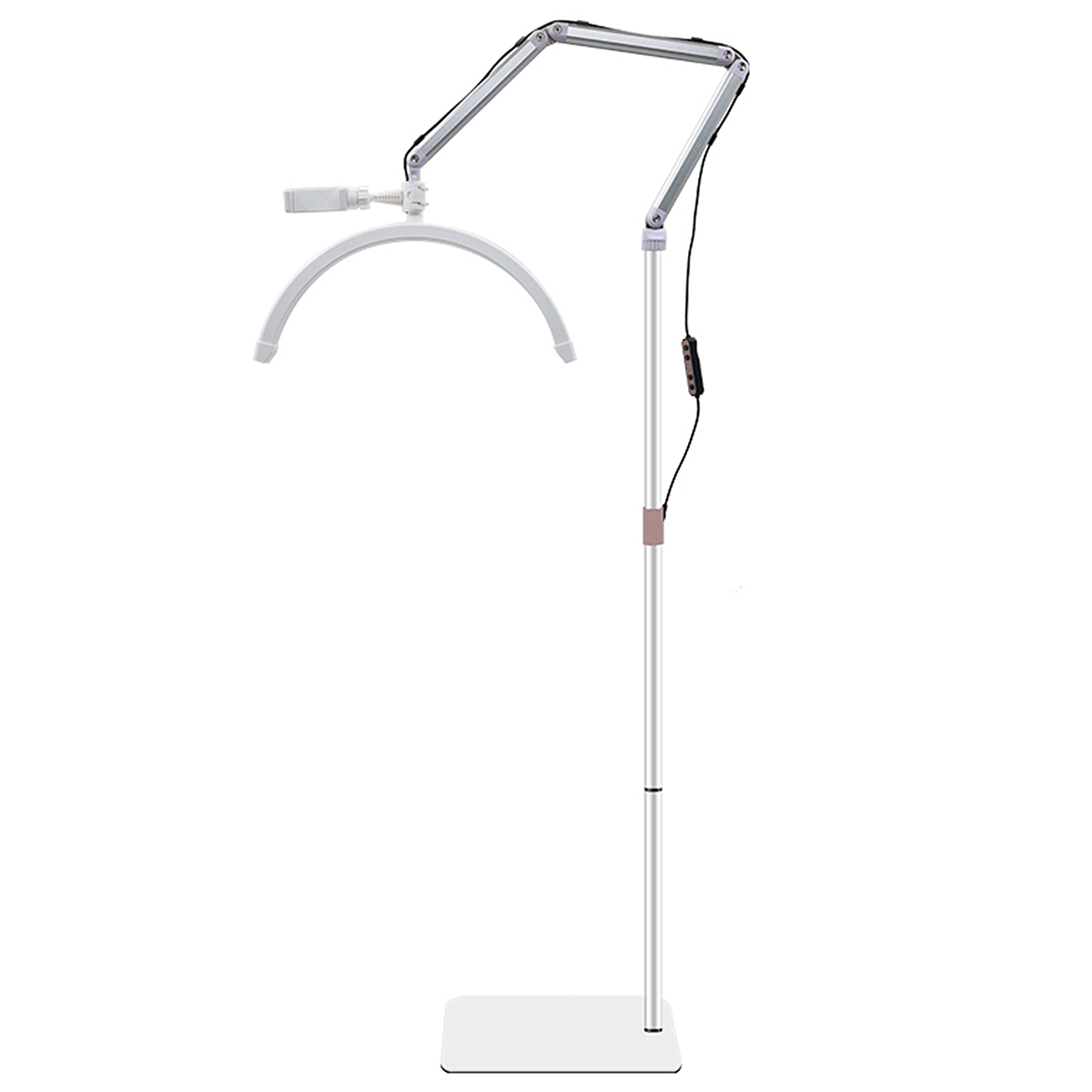LED Halbmond Beauty Light Farbtemperatur 3000K-6000K Schwenkbar stabile Stand & Telefonhalterung LED Halbmond Beauty Light Farbtemperatur 3000K-6000K Schwenkbar stabile Stand & Telefonhalterung