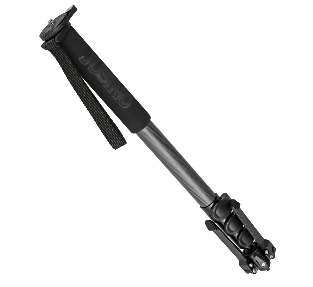 JUSINO VM-324EC Carbon Monopod mit abnehmbarem Fuß/Tischstativ (Clipverschlüsse) bis 12kg