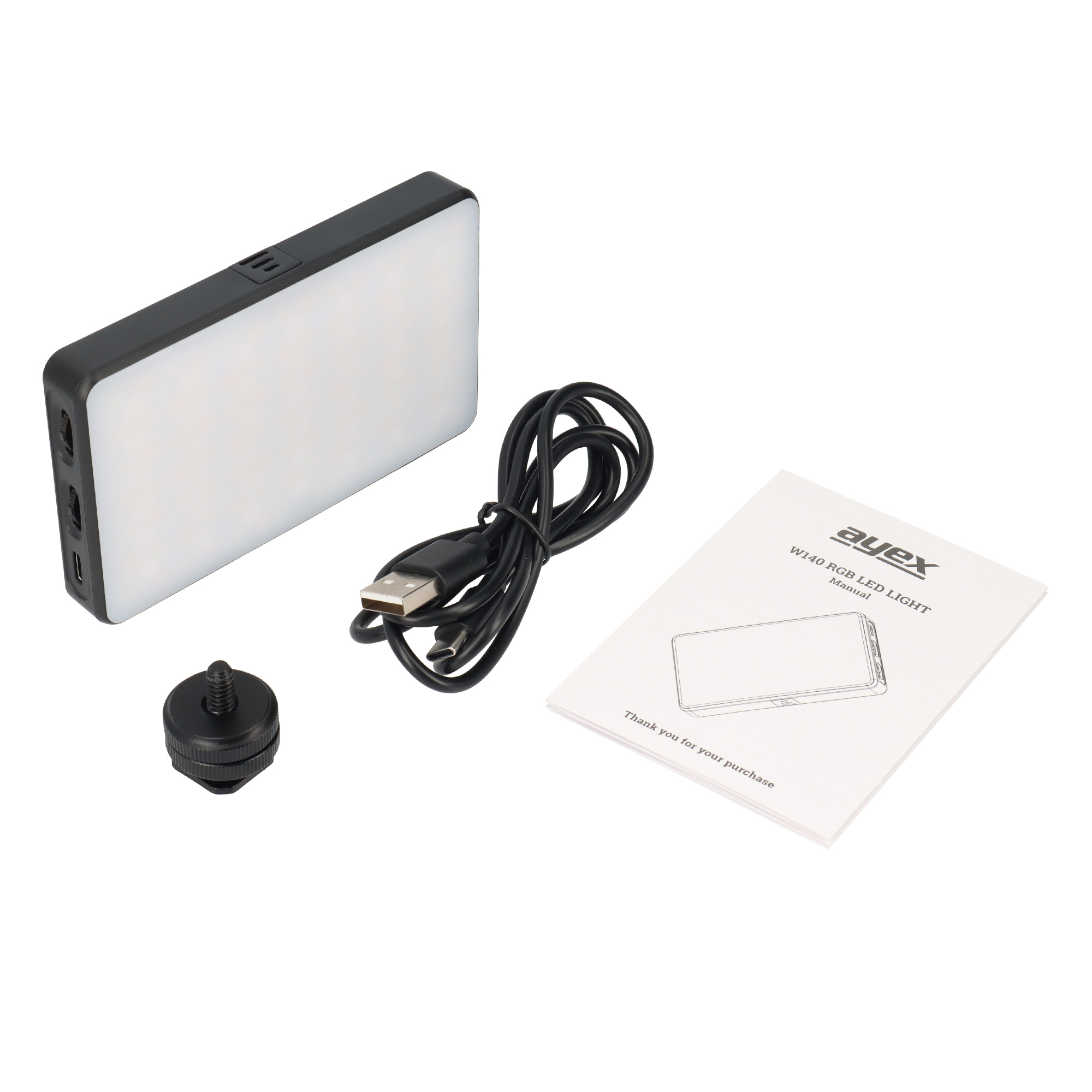 Vielseitige RGB LED Videoleuchte mit 20 Lichteffekten LCD-Display & integriertem Akku Vielseitige RGB LED Videoleuchte mit 20 Lichteffekten LCD-Display & integriertem Akku