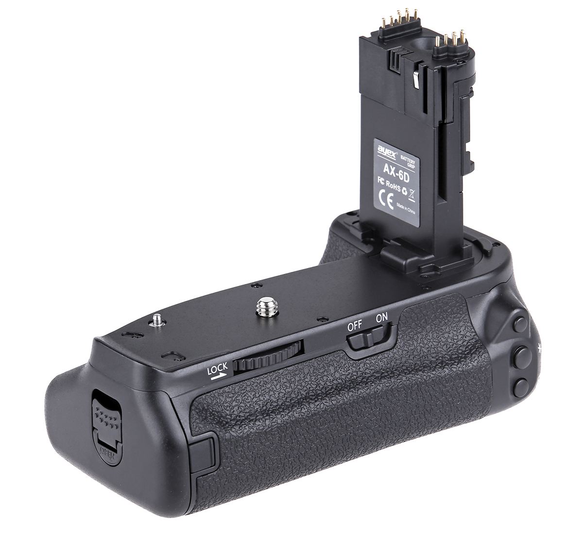 ayex Batteriegriff Set für Canon EOS 6D + 2x LP-E6N Akku + 1x USB Dual Ladegerät