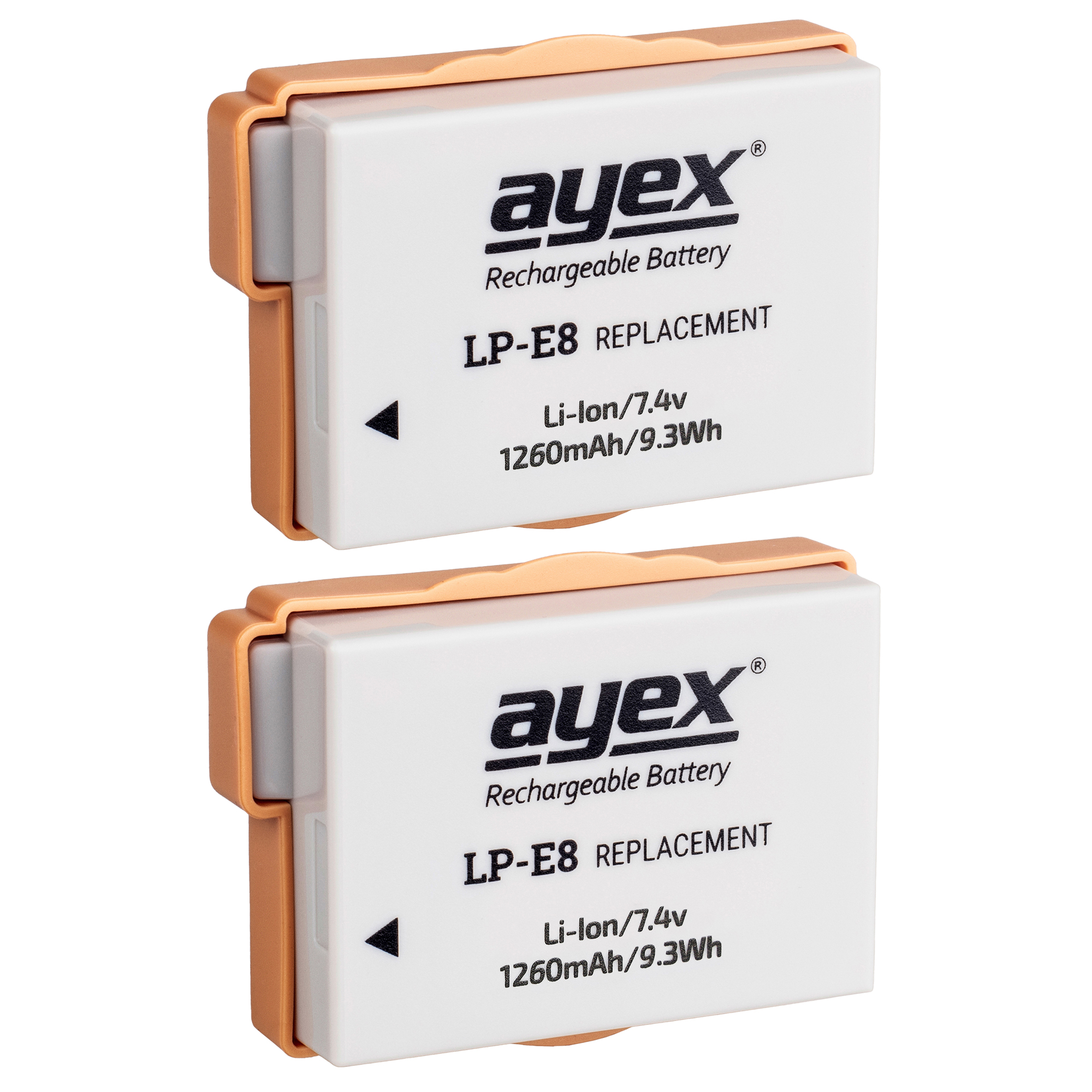 ayex LP-E8 Akku für Canon EOS 550D 600D 650D 700D Leistungsstark zuverlässig langlebig