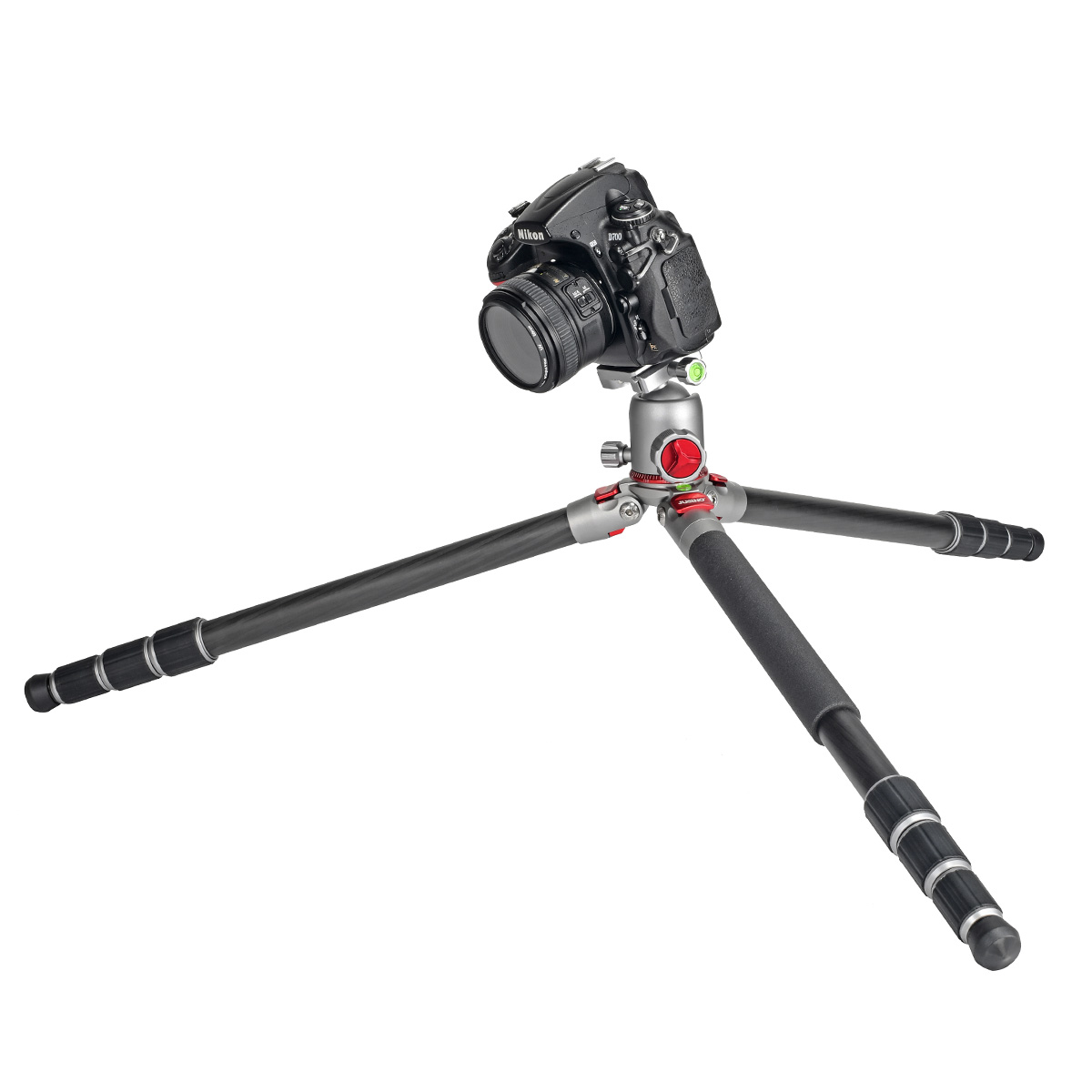 JUSINO Leichtes Karbon Fotostativ mit Kugelkopf Stativ bis 138cm 12kg AF-254C FGS-36 JUSINO Leichtes Karbon Fotostativ mit Kugelkopf Stativ bis 138cm 12kg AF-254C FGS-36