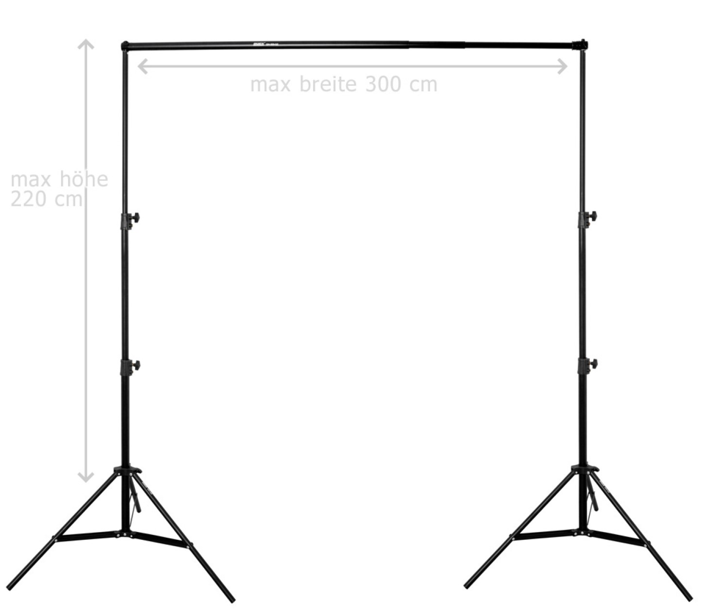 ayex Hintergrundsystem - 2er Set Lampenstative und Crossbar